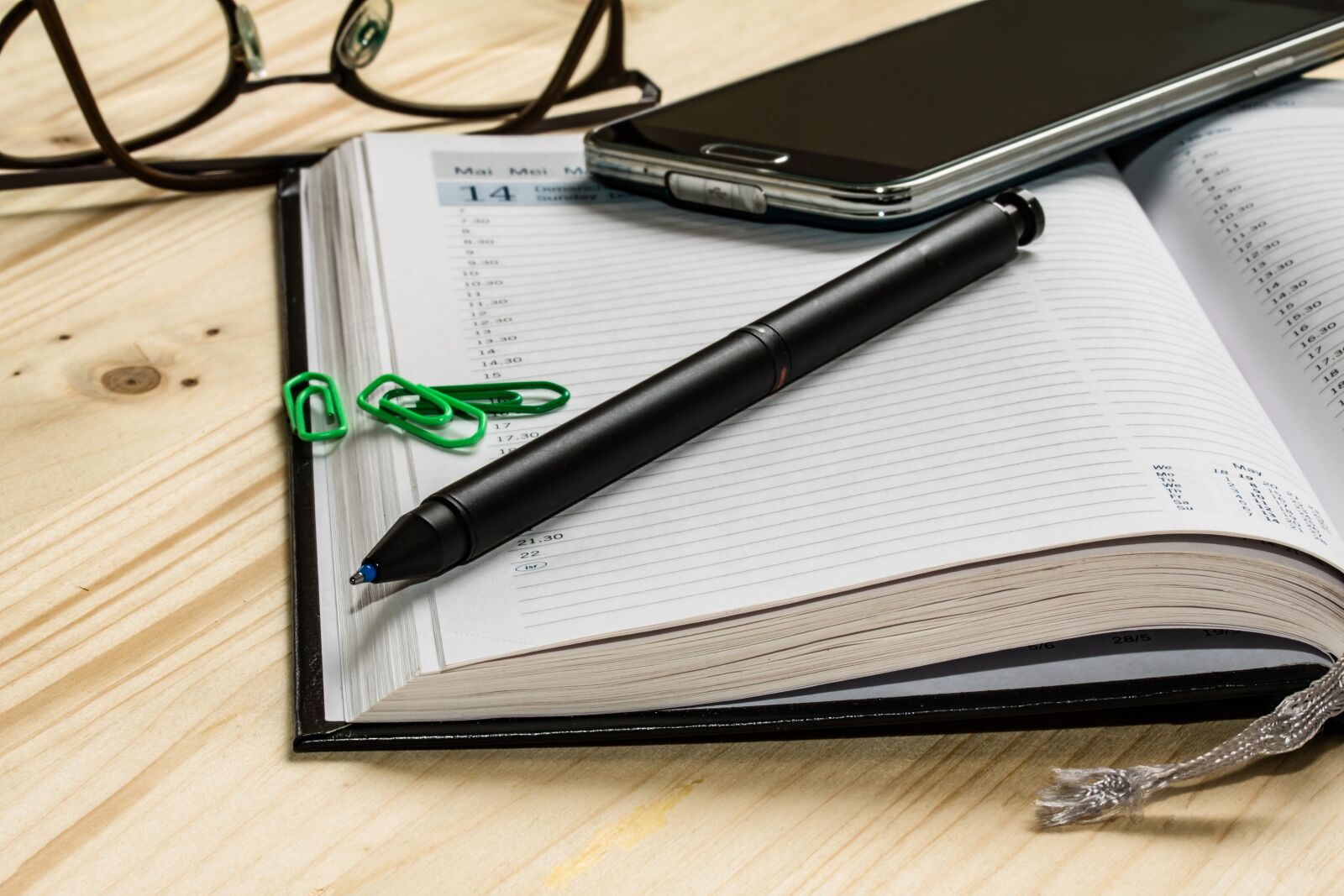 Canon EF-S 60mm F2.8 Macro USM sample photo. Agenda, appointment calendar, pen photography