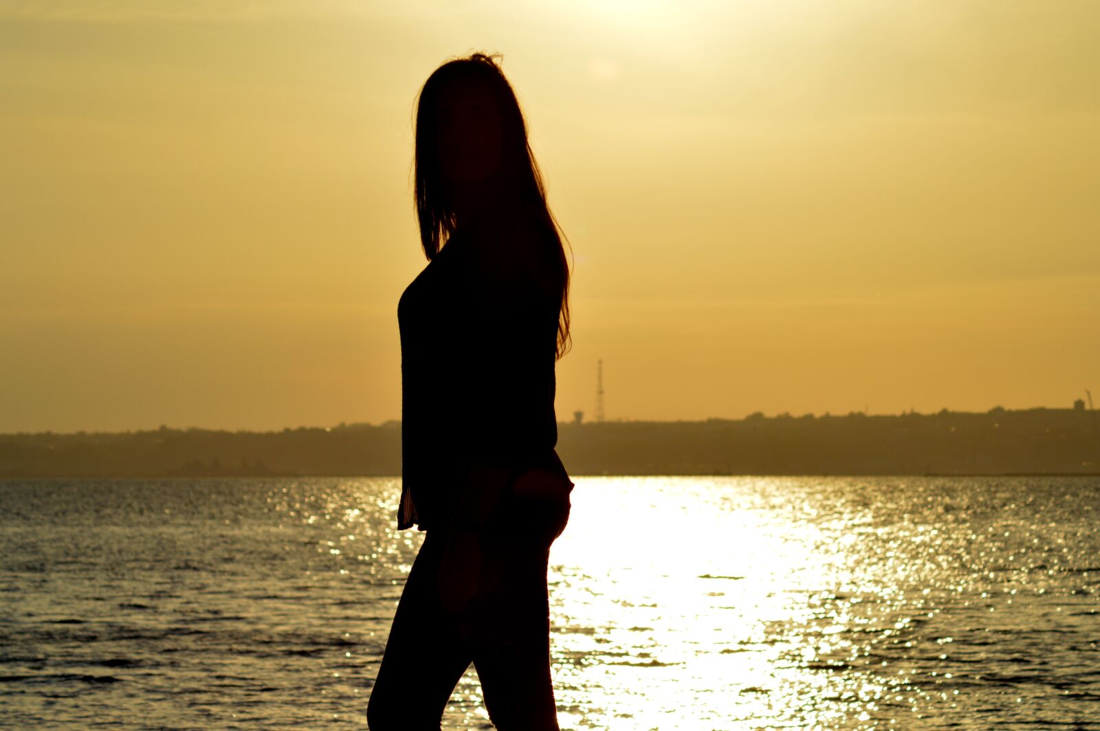 Nikon D3200 sample photo. Silhouette, woman, girl photography