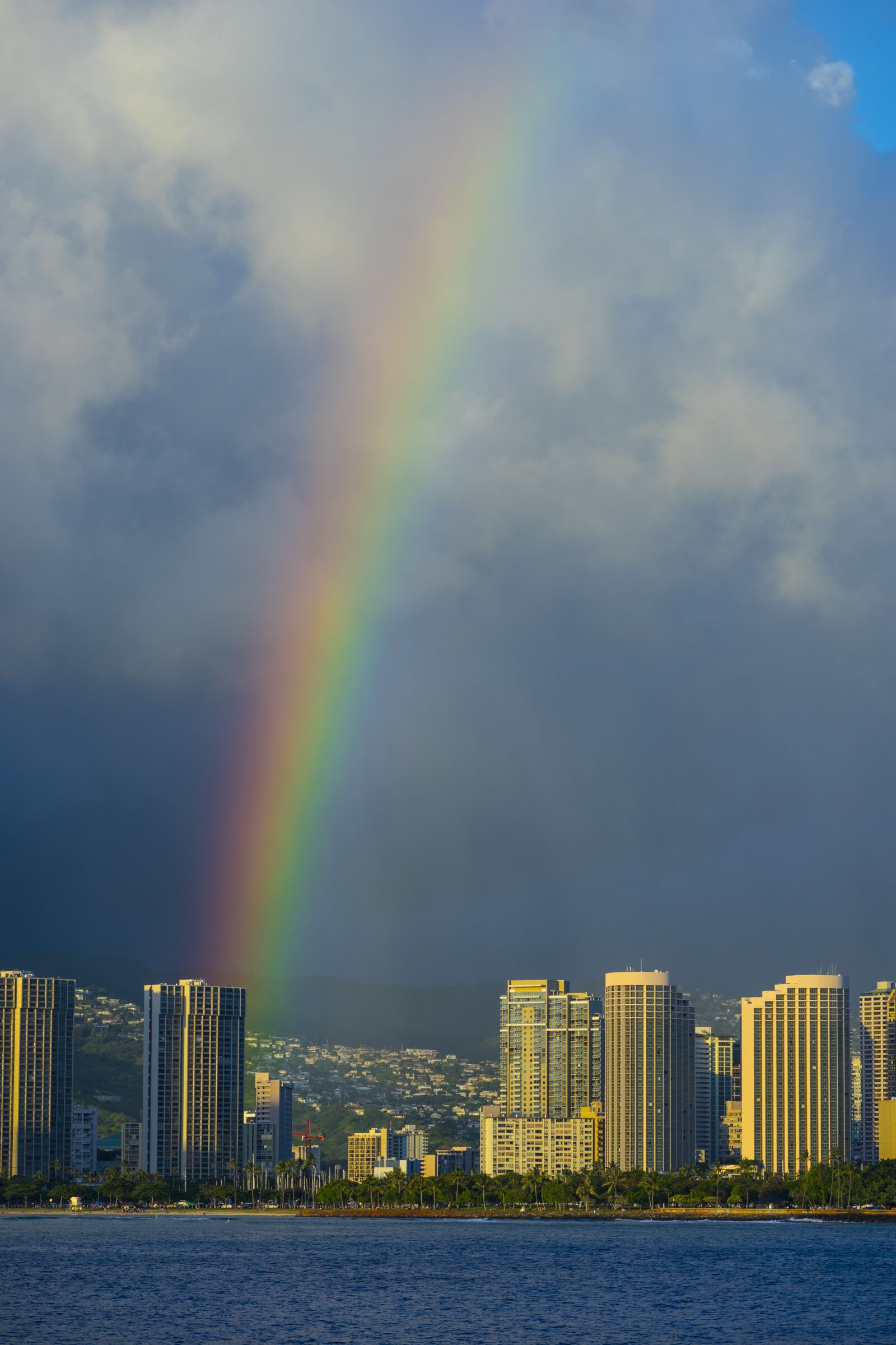 Sony a7 + Sony Sonnar T* 135mm F1.8 ZA sample photo. Rainbow, hawaii, views photography