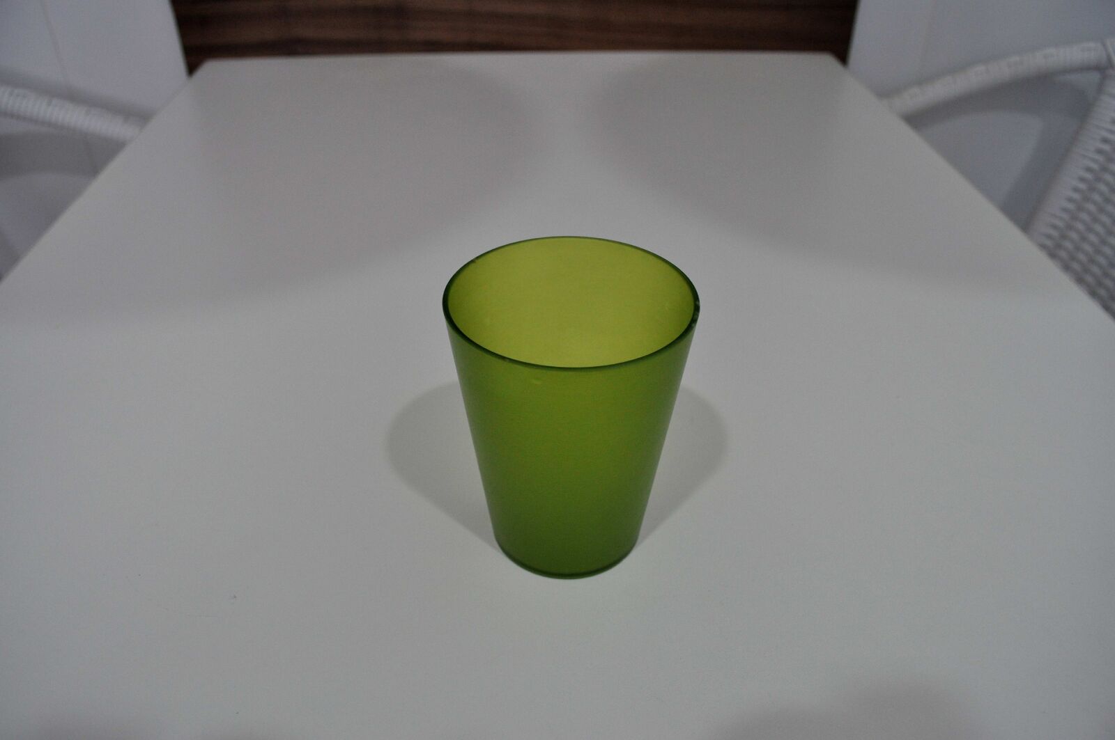 Nikon D5000 sample photo. Green, glass, cup, white photography