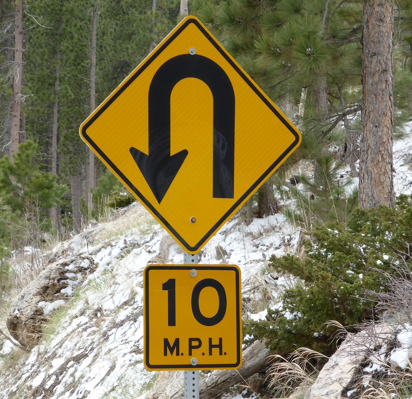 Panasonic Lumix DMC-ZS30 (Lumix DMC-TZ40) sample photo. Road sign, usa, bend photography