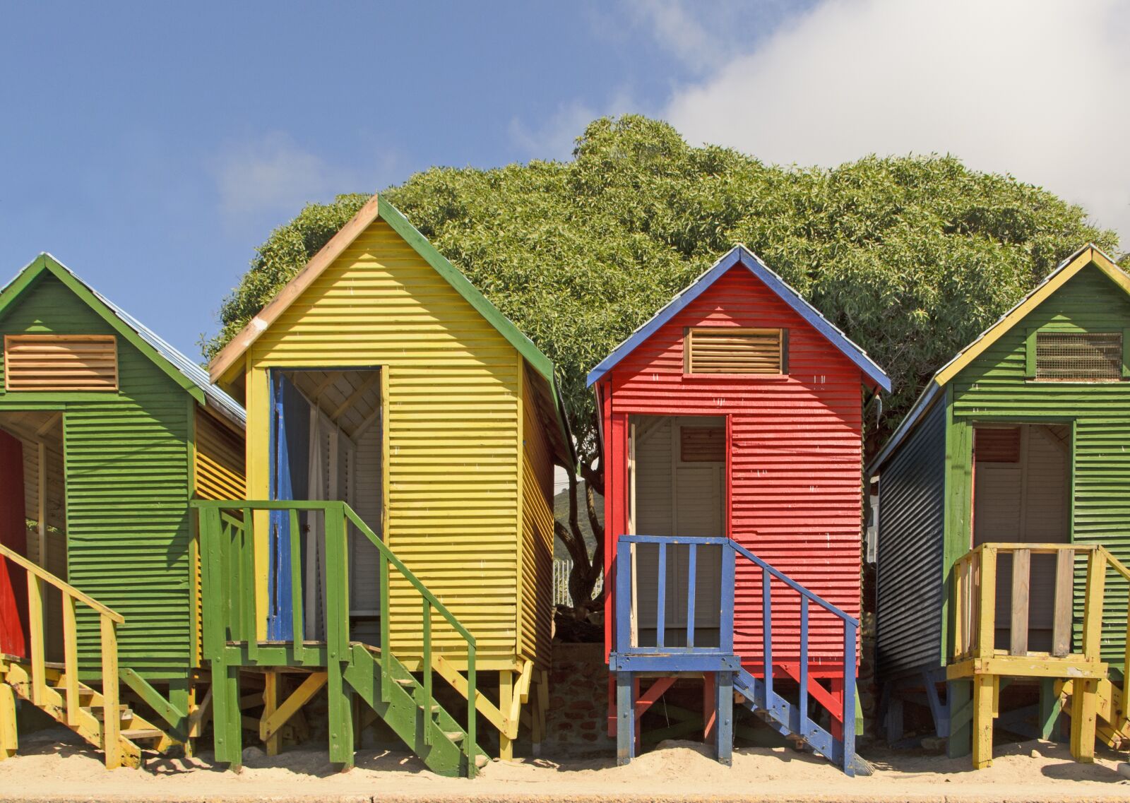 Nikon D5100 sample photo. Beach huts, swimming, beach photography
