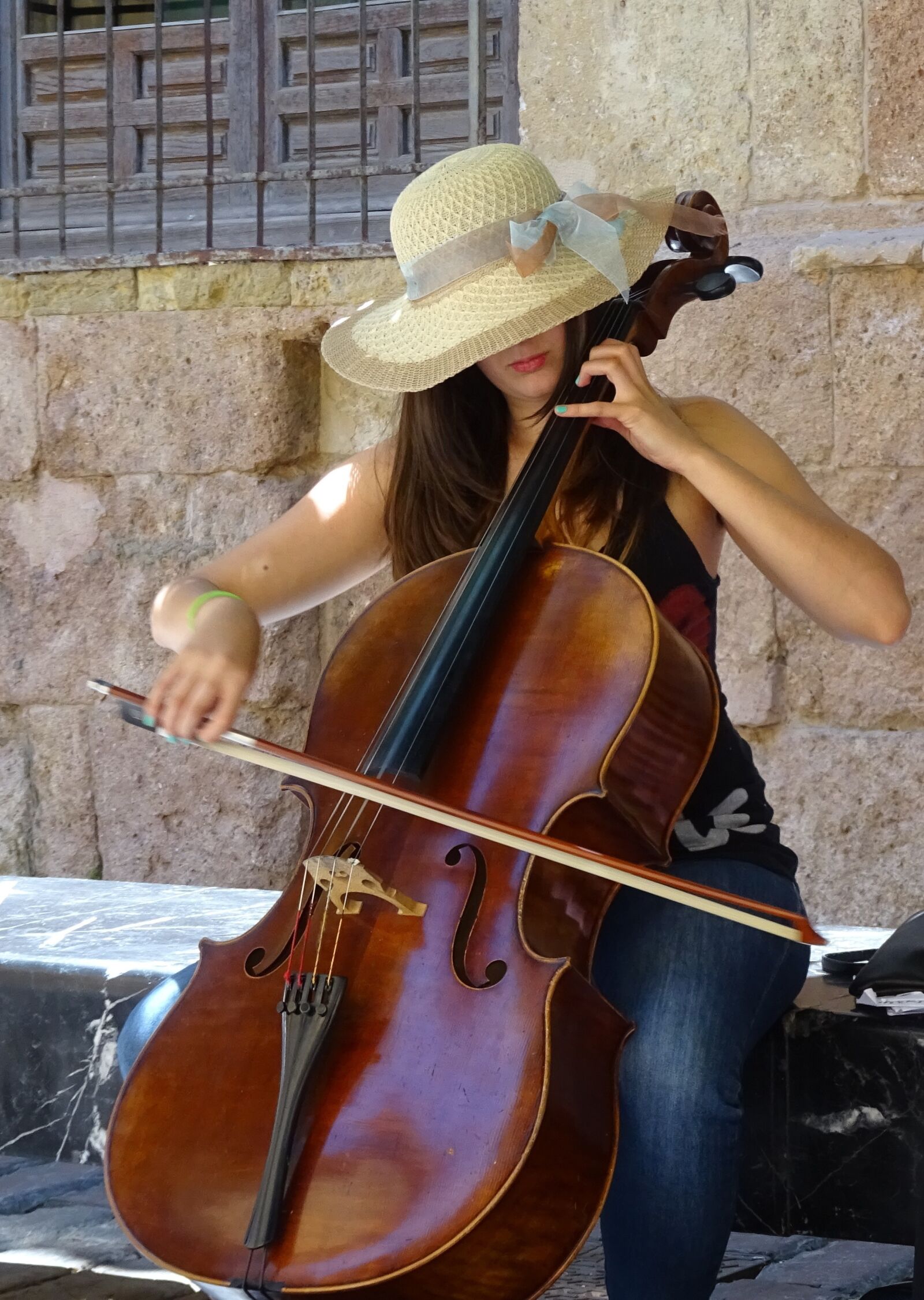 Sony Cyber-shot DSC-WX350 sample photo. Classic, cello, street music photography
