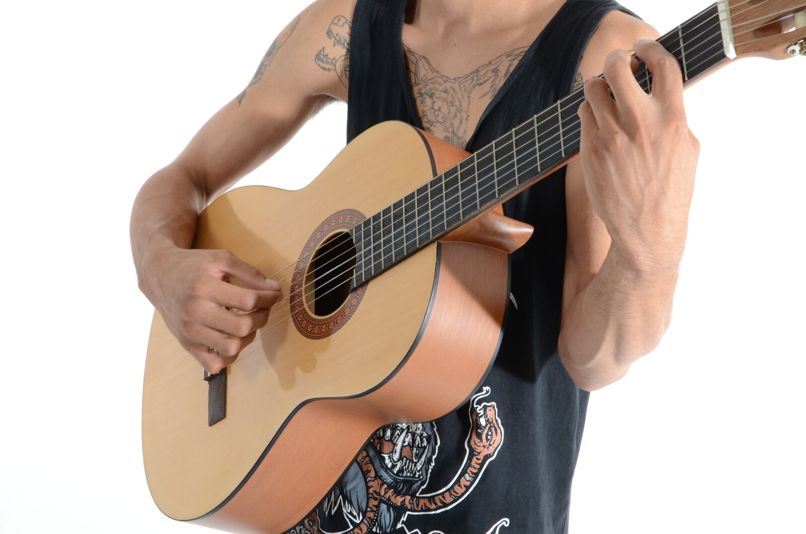 Nikon D7000 sample photo. Boy, tattoos, guitar photography