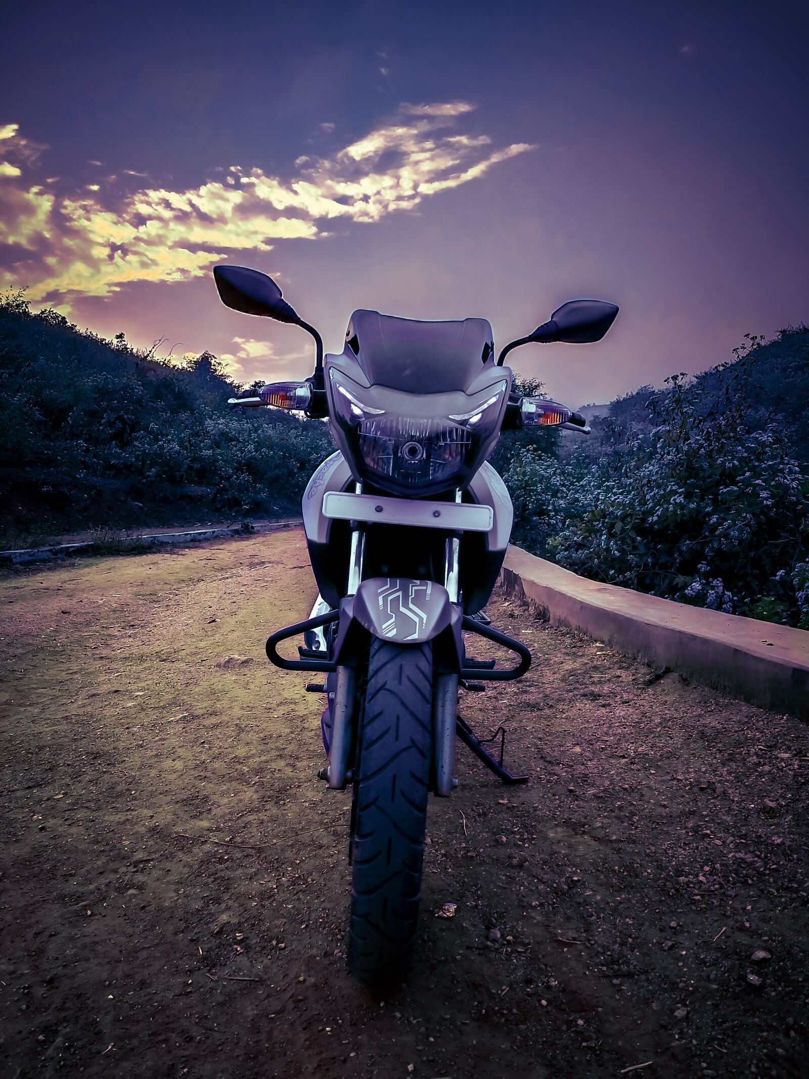 Xiaomi Redmi Note 7 Pro sample photo. Bike, forest, mountain photography
