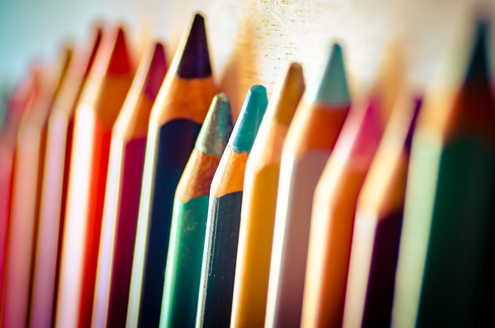 Tamron SP 90mm F2.8 Di VC USD 1:1 Macro sample photo. Pencils, coloring, art photography