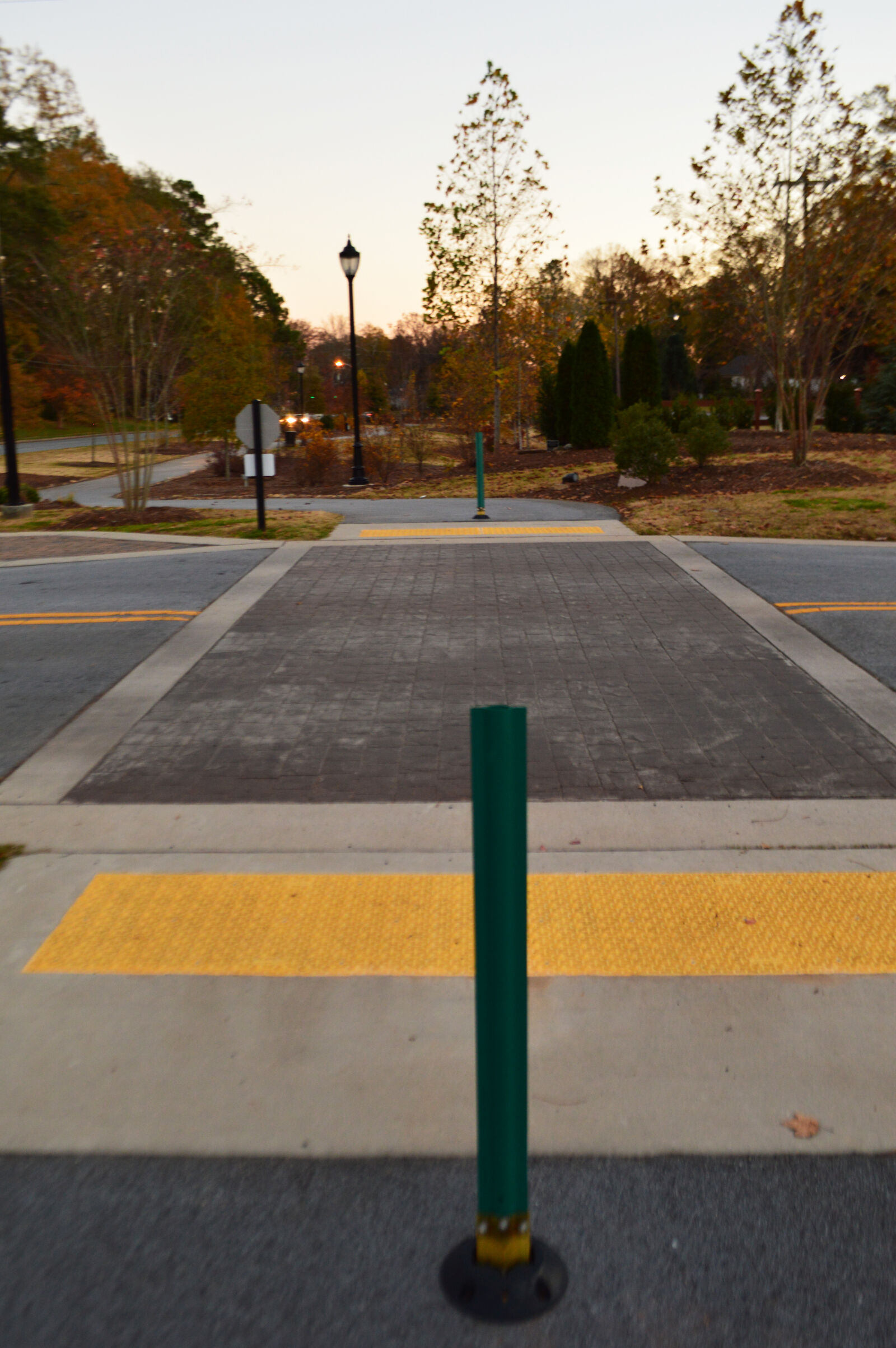 Nikon D3200 sample photo. Crosswalk, evening, park, road photography