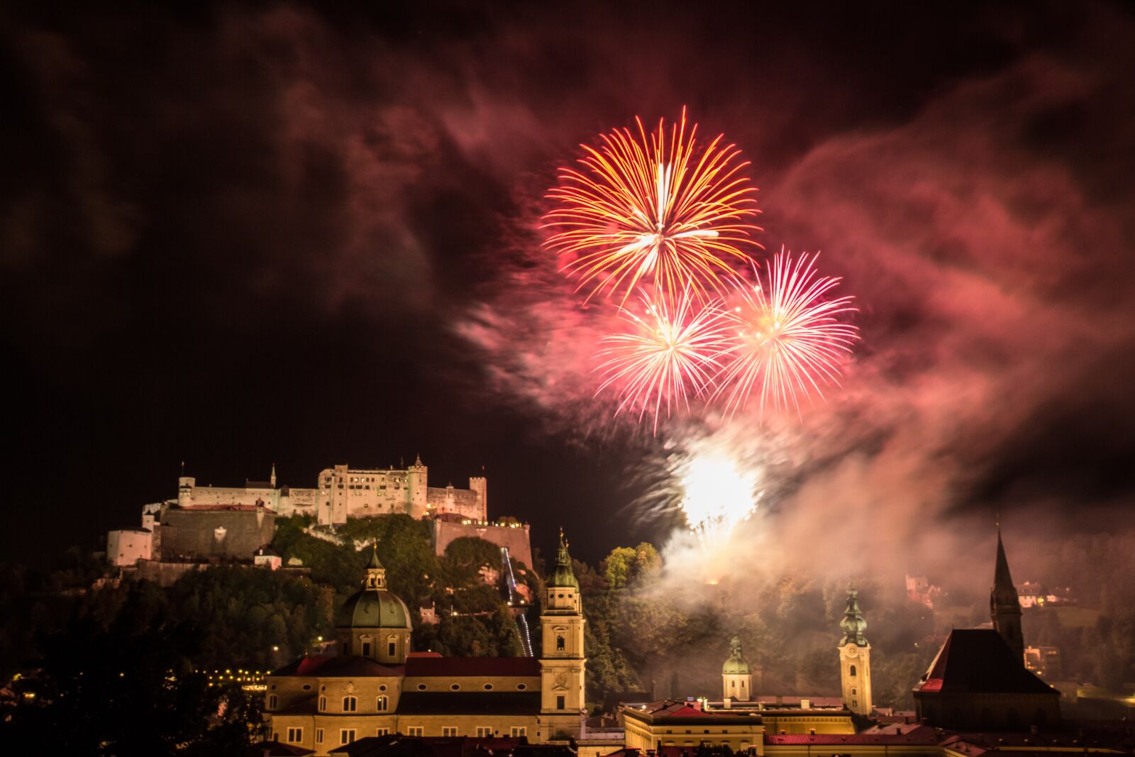 Canon EOS 60D sample photo. Salzburg, fireworks, night photograph photography