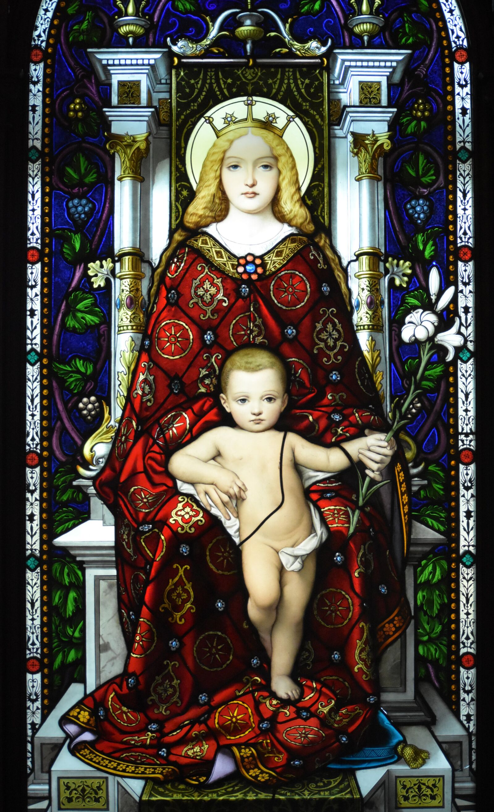Nikon D5500 sample photo. Stained glass, saints, mary photography