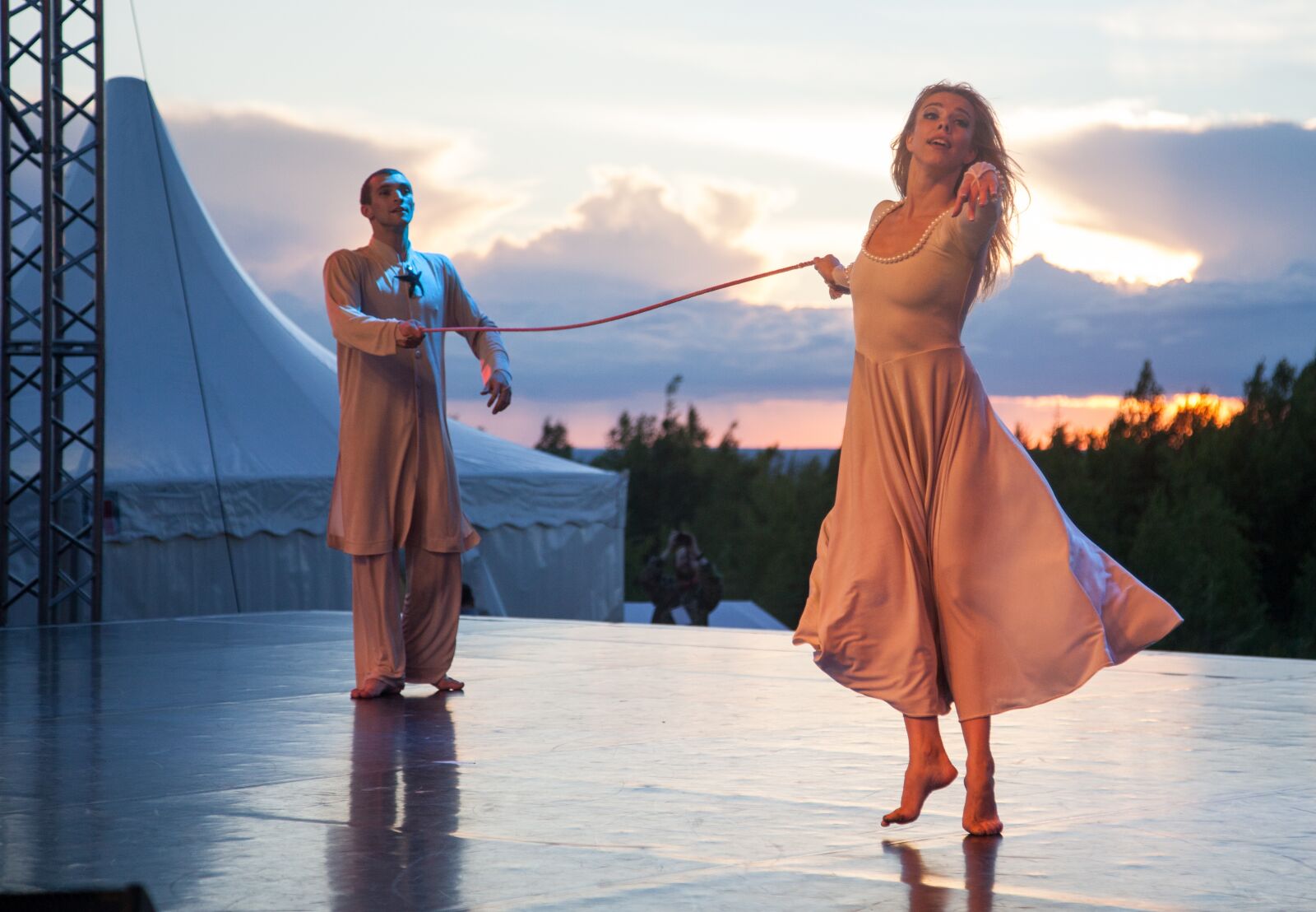 Canon EOS 5D Mark II sample photo. Ballet at sunset, sunset photography
