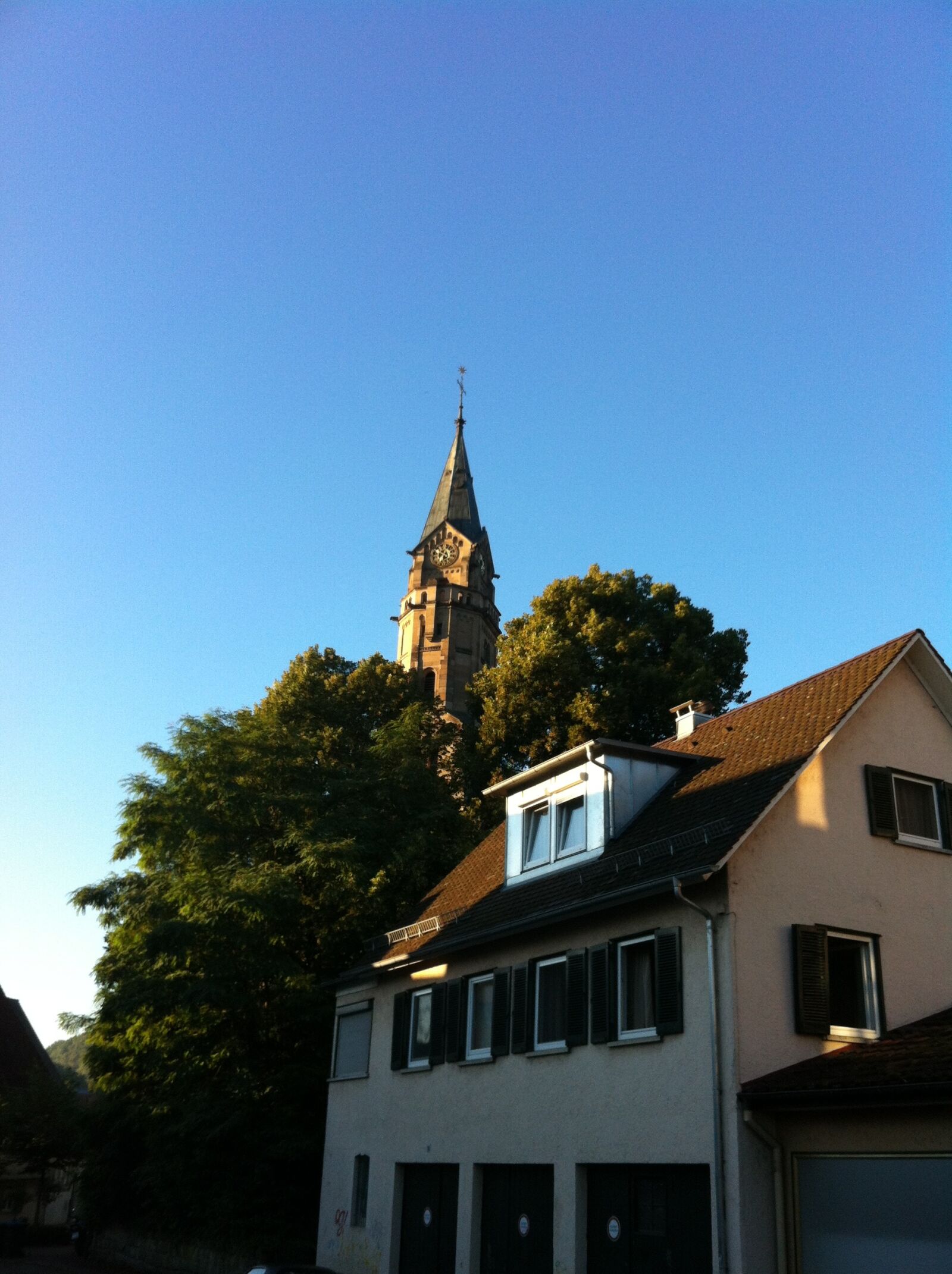 Apple iPhone 4 sample photo. Church, steeple, schw bisch photography