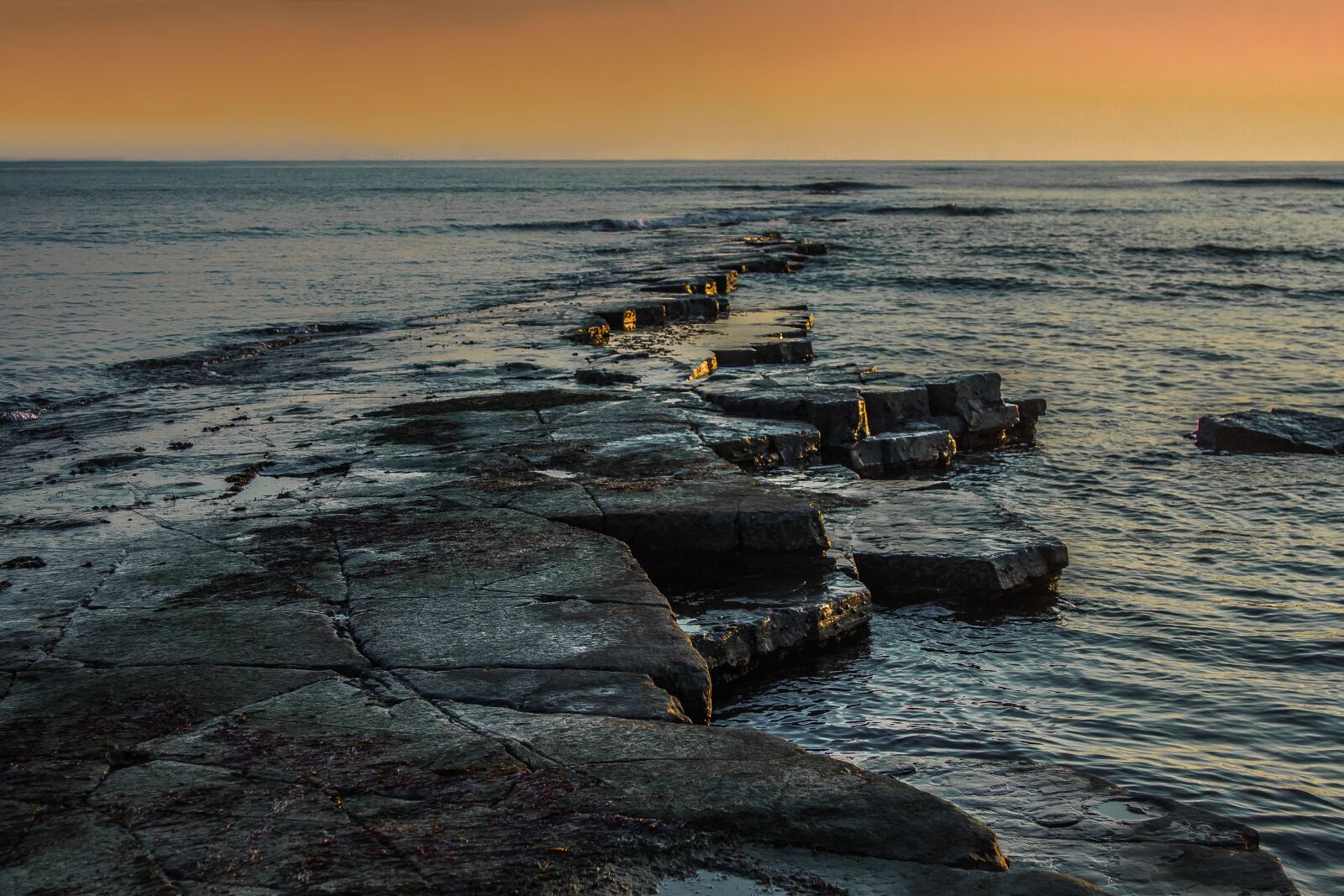 Canon EOS 60D sample photo. Twilight, ocean, dorset photography