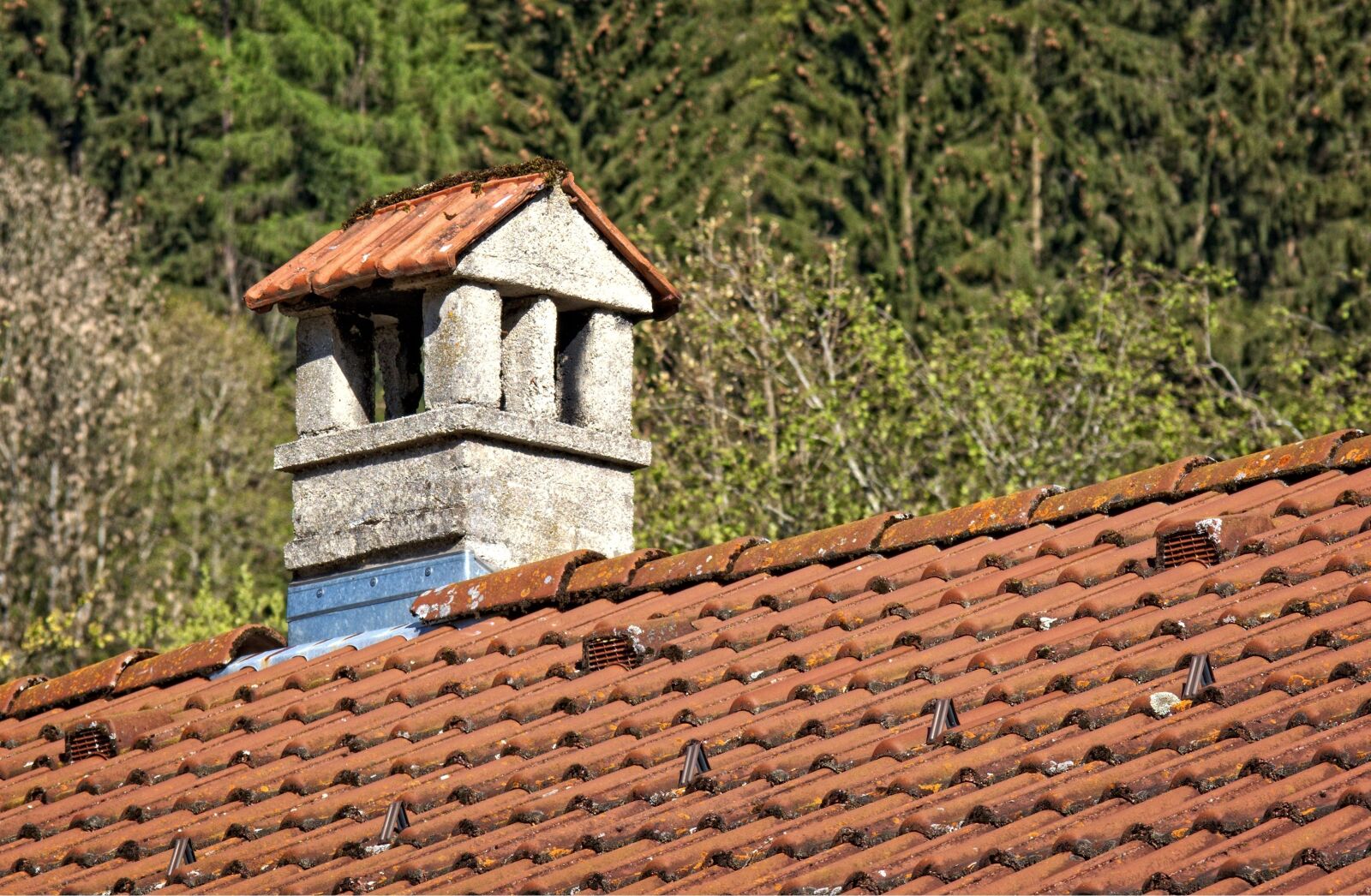 55.0-200.0mm f/4.0-f/5.6 sample photo. Roofing, brick, housetop photography