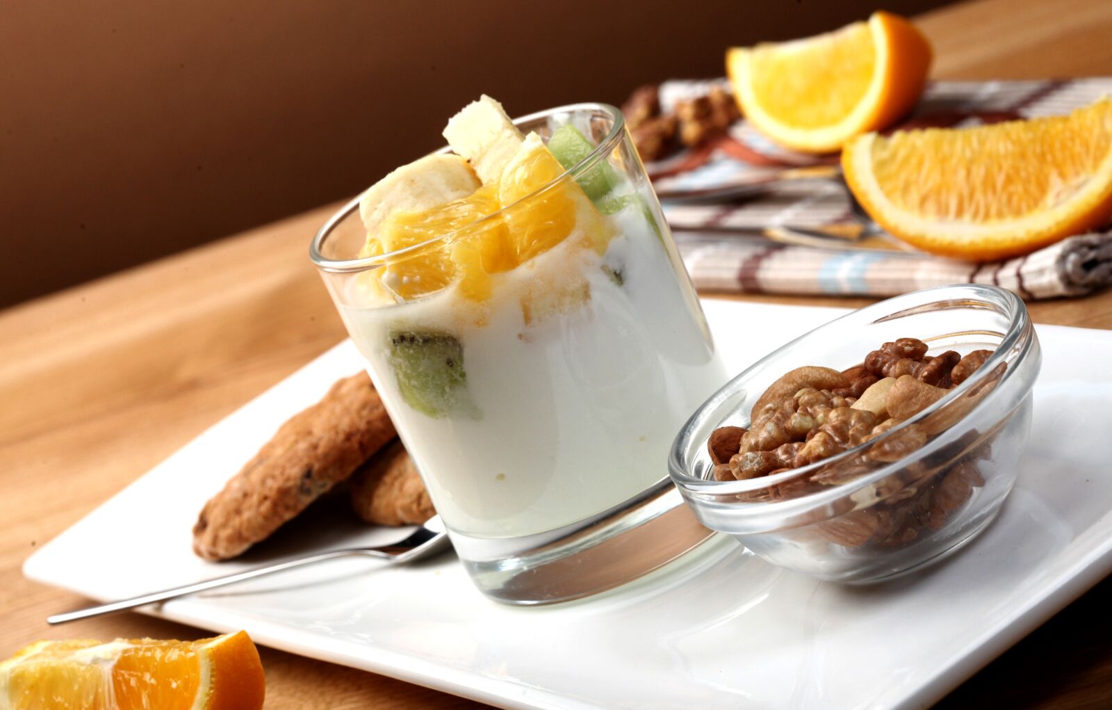 Canon EOS 5D Mark II sample photo. Yogurt, nuts, breakfast photography