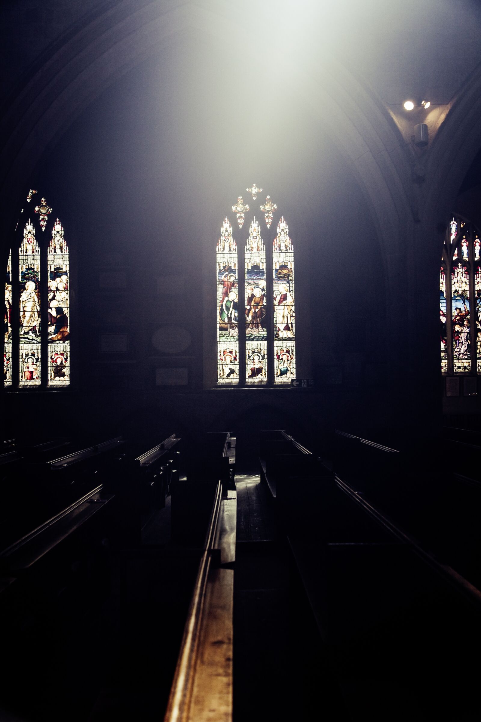 Canon EOS 5D + Canon EF 24-105mm F4L IS USM sample photo. Church, window, benches photography