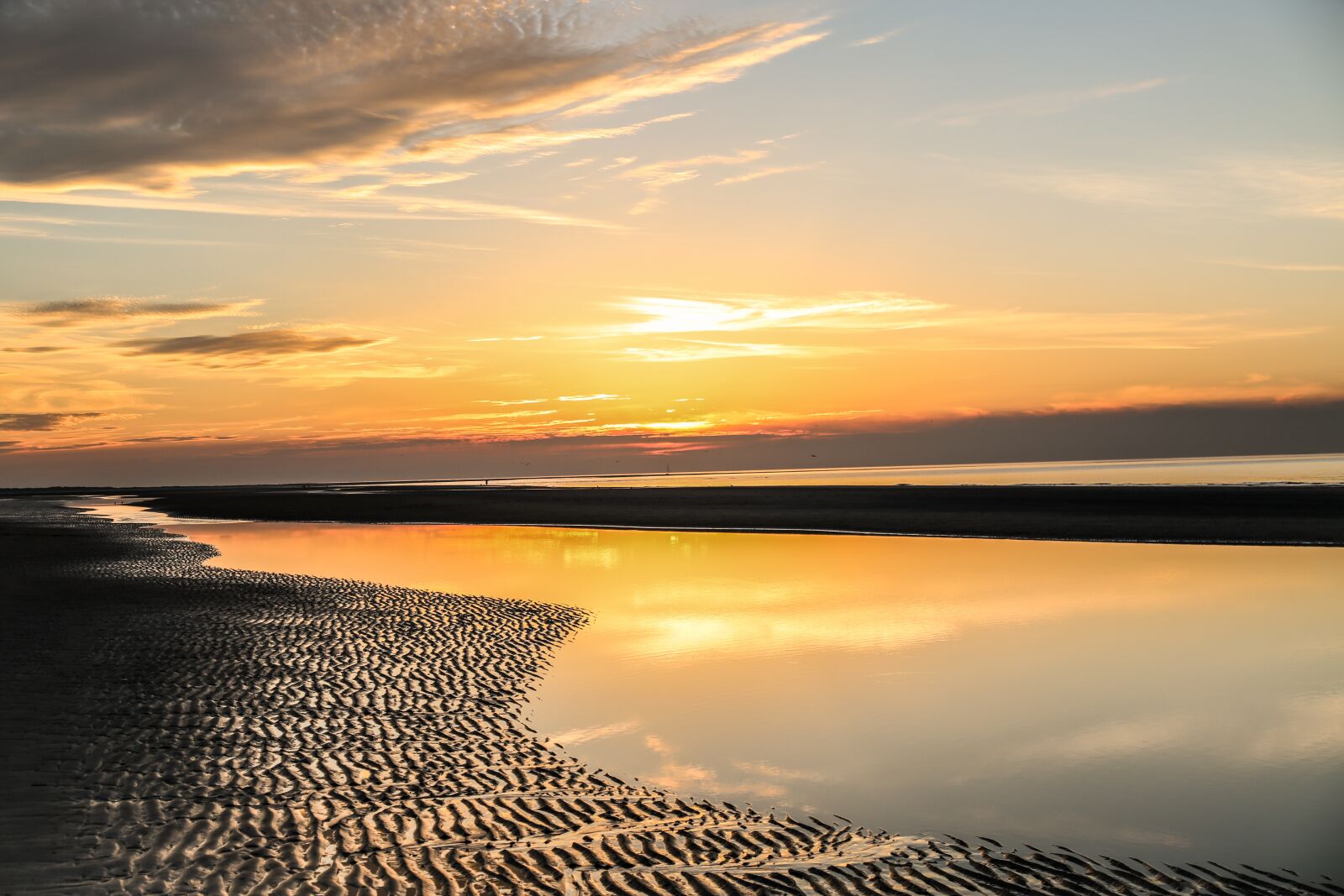 Canon EF 24-105mm F4L IS USM sample photo. Sunset, sea, traces photography