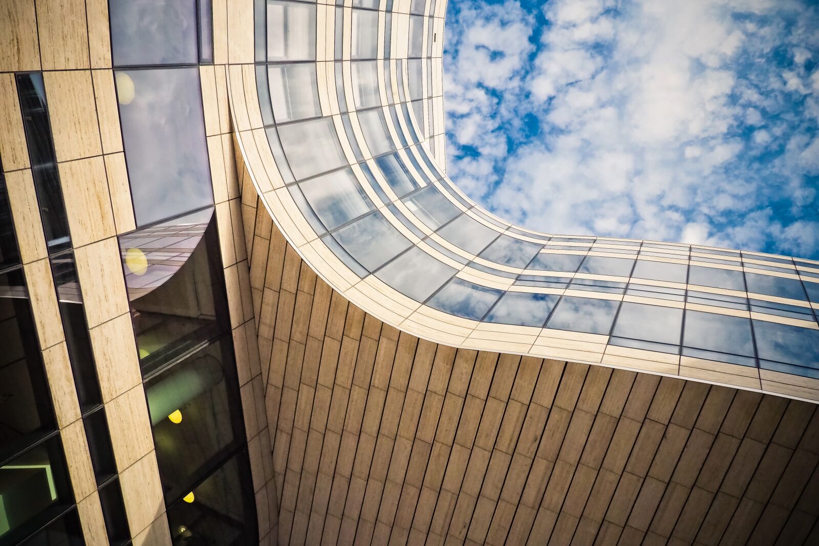 Olympus OM-D E-M10 sample photo. Architecture, glass, modern photography