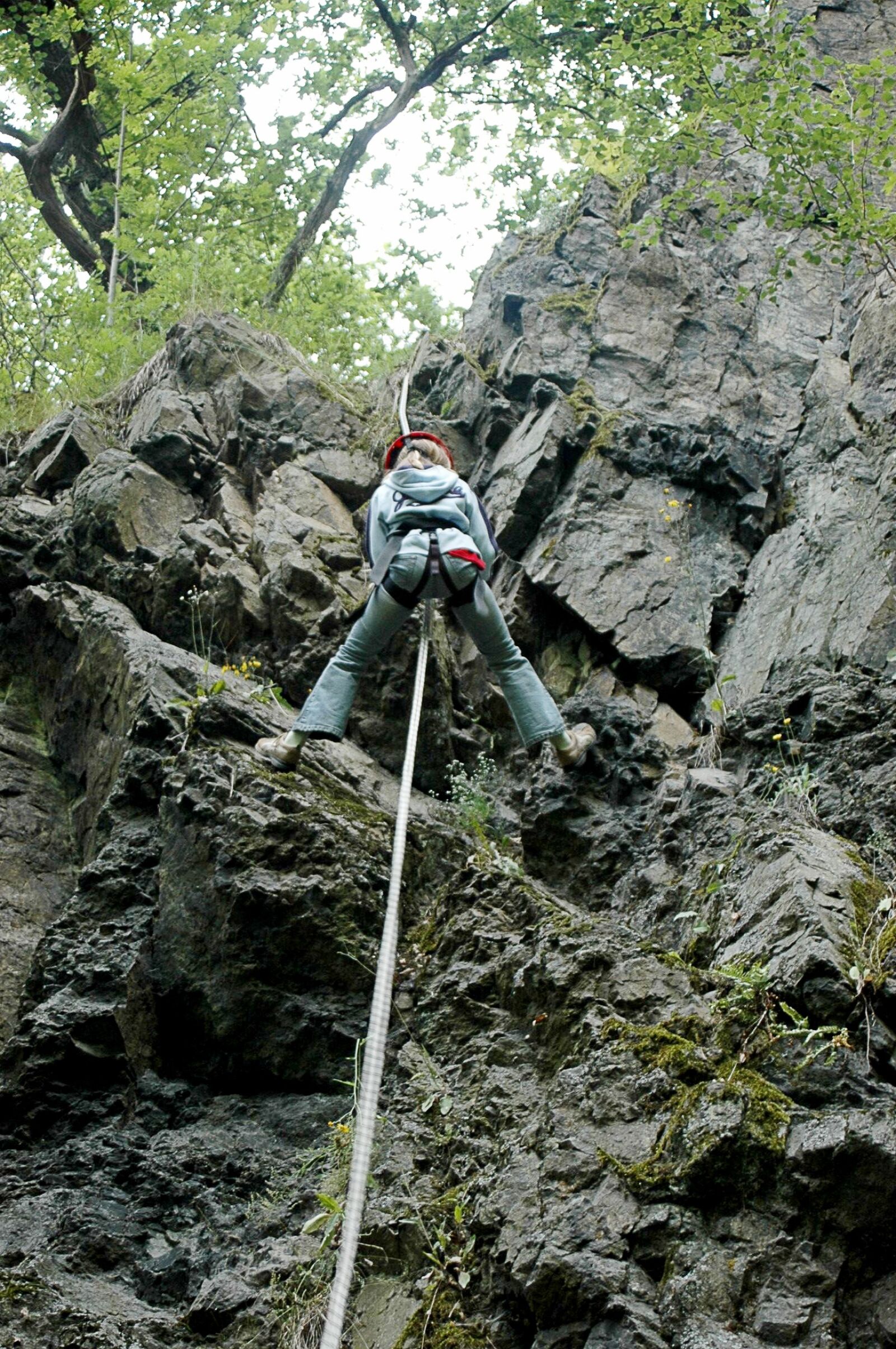 Nikon D70 sample photo. Climb, abseil, mountain photography