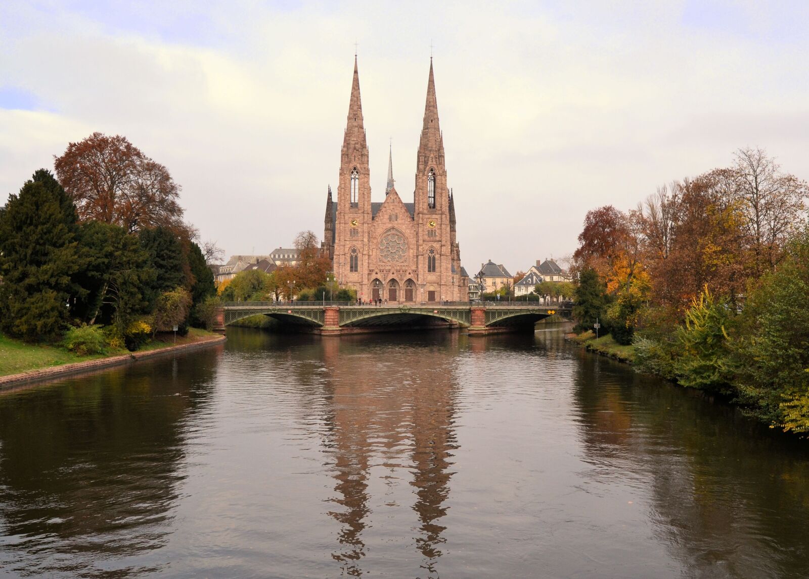 Nikon D3100 sample photo. Strasbourg, church, river photography