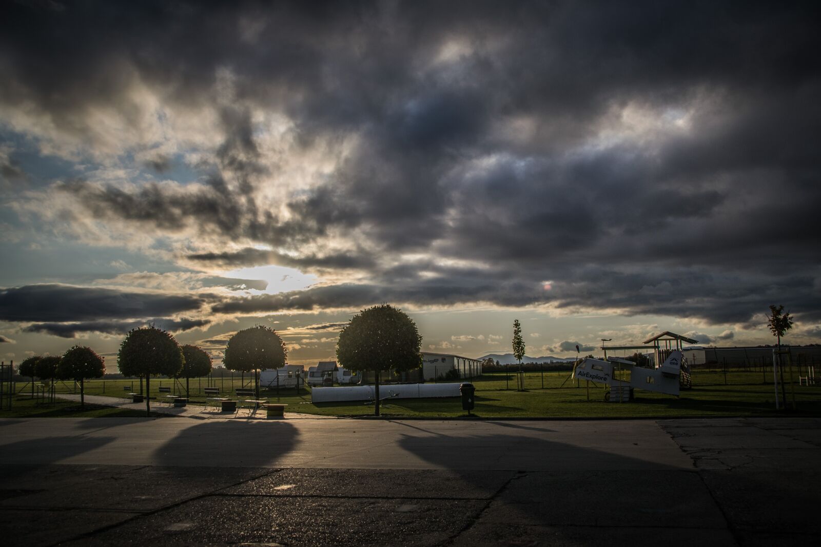 Nikon D5300 sample photo. Field, airport, clouds photography