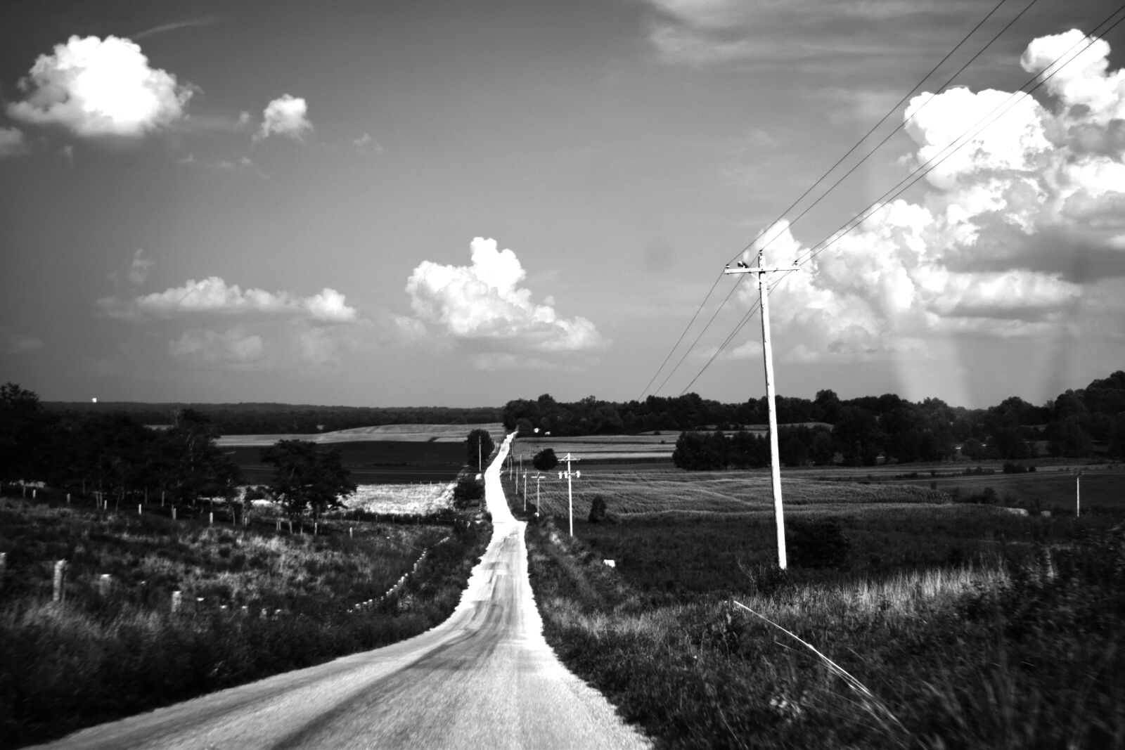 Nikon D5300 sample photo. Telegraph pole, road, cloudscape photography