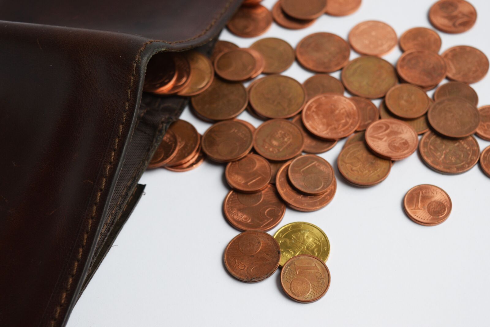 Nikon D3300 sample photo. Wallet, coins, euro photography