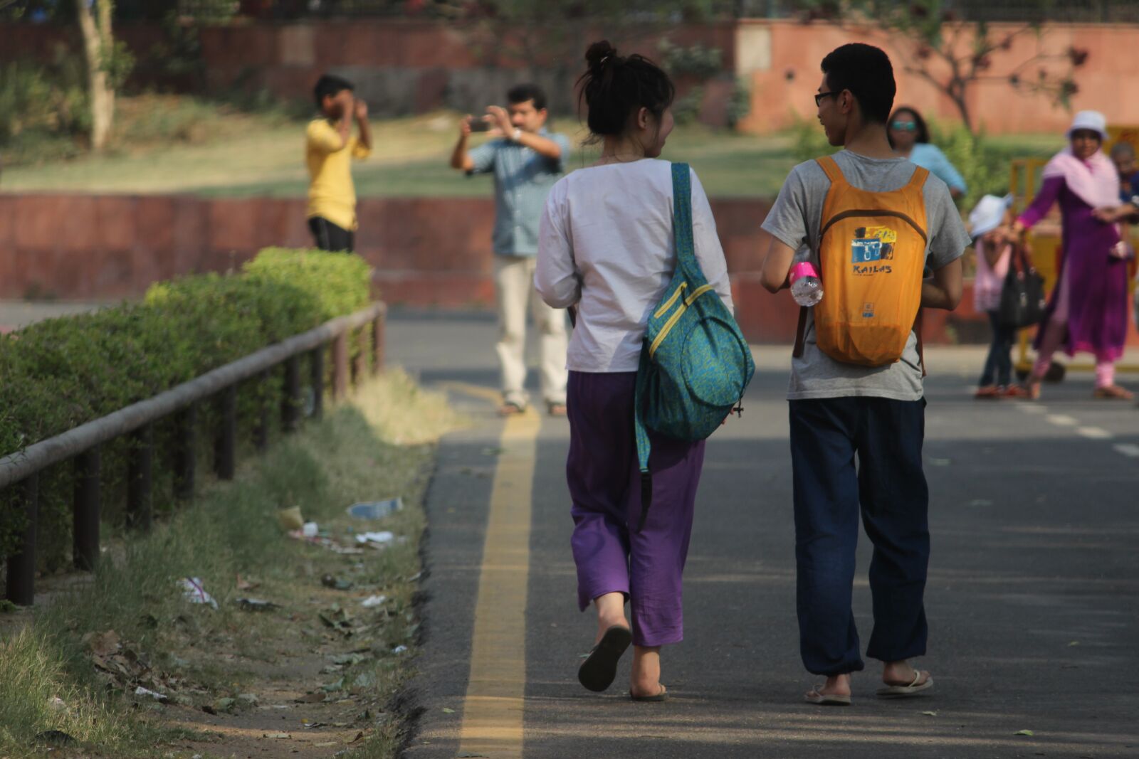 Canon EF-S 55-250mm F4-5.6 IS II sample photo. People, walking, young photography