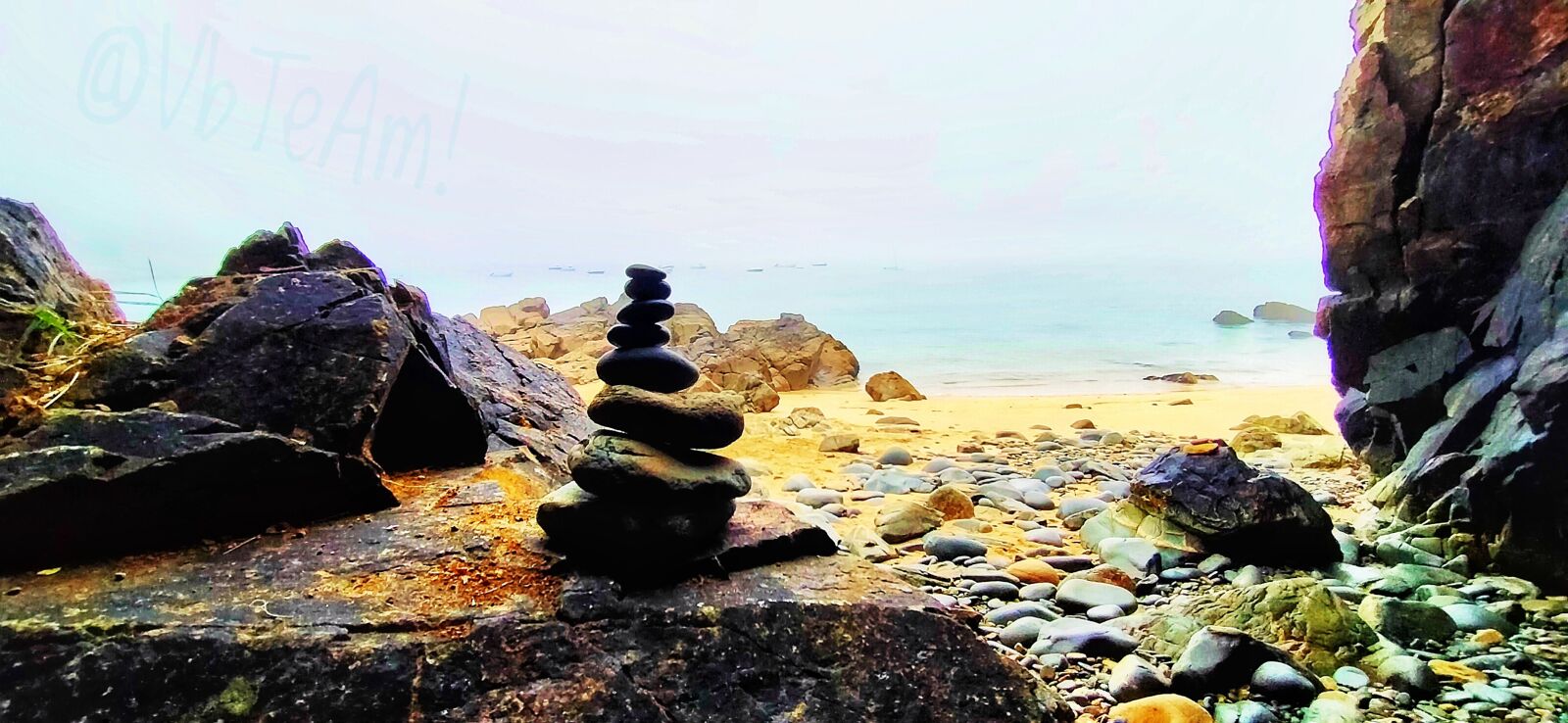OPPO A9 2020 sample photo. Zen, yoga, beach photography