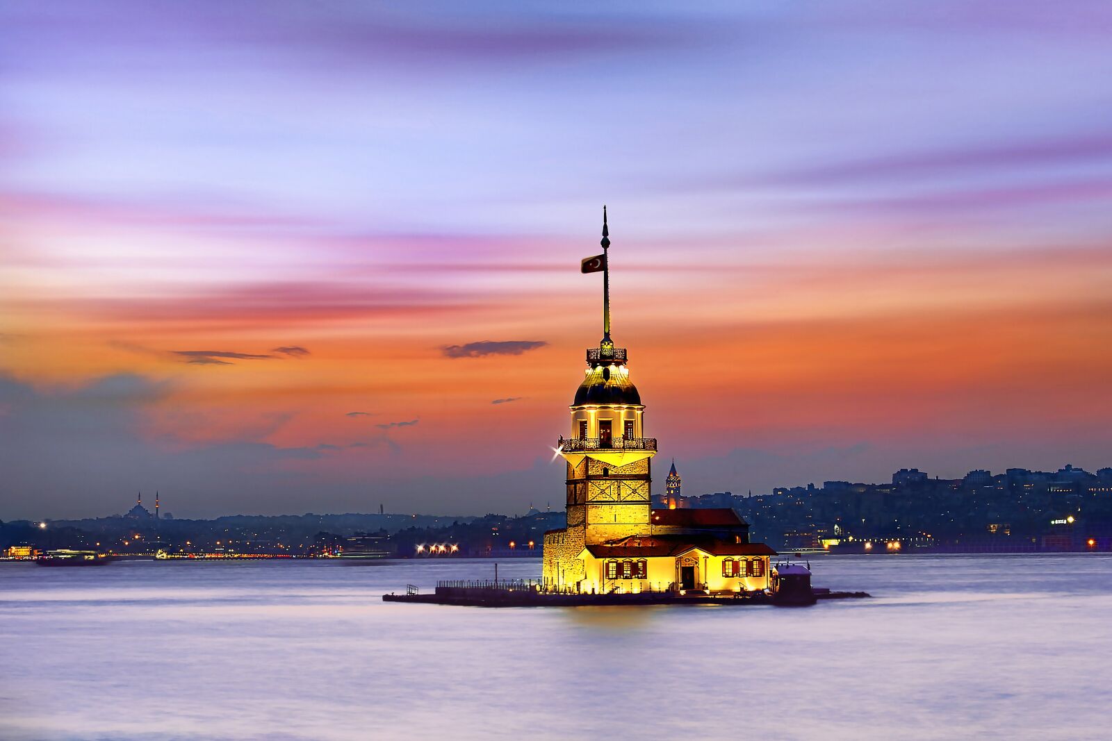 Nikon D3S sample photo. Night, long exposure, istanbul photography