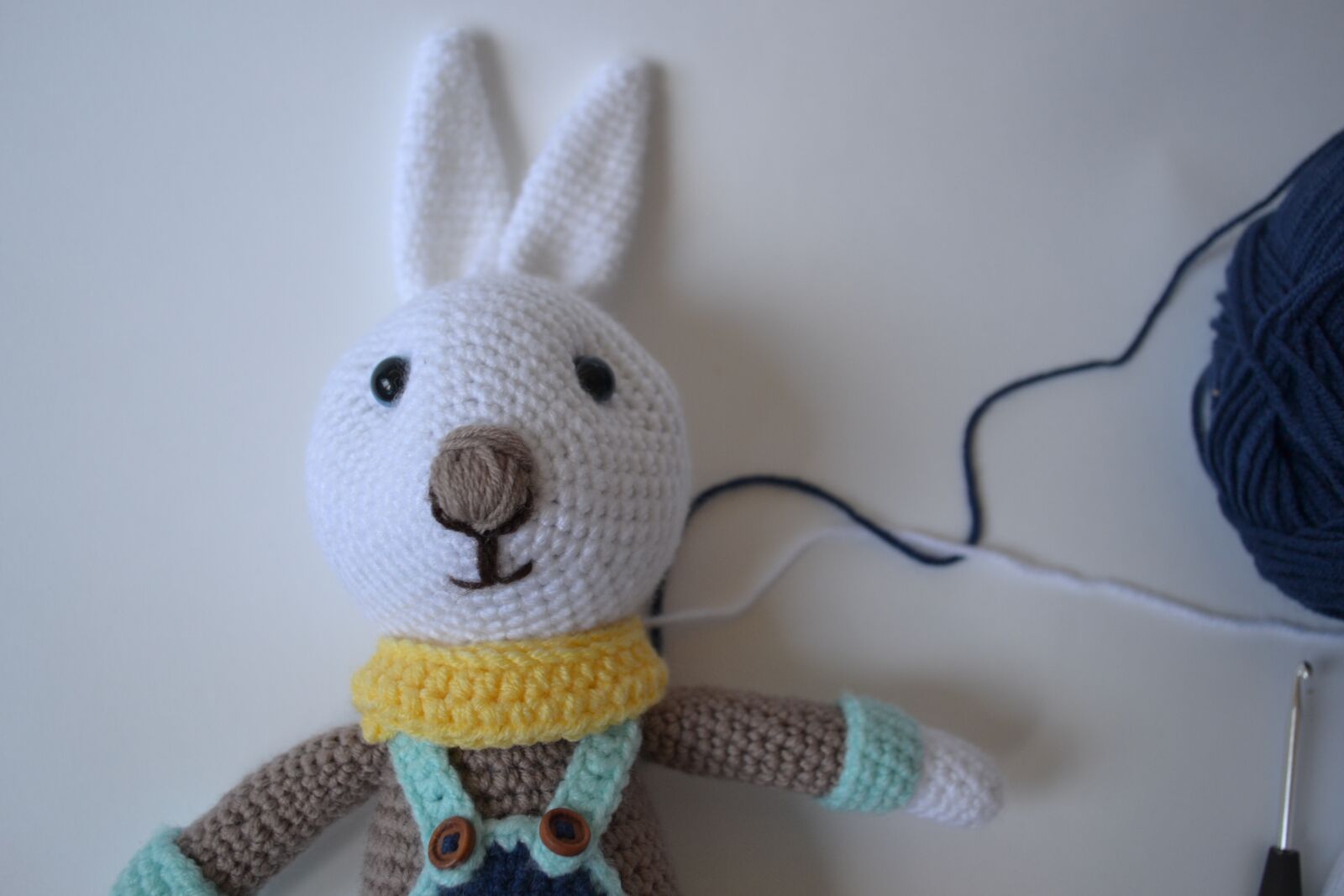 Nikon D3100 sample photo. Rabbit, knitting, diy photography