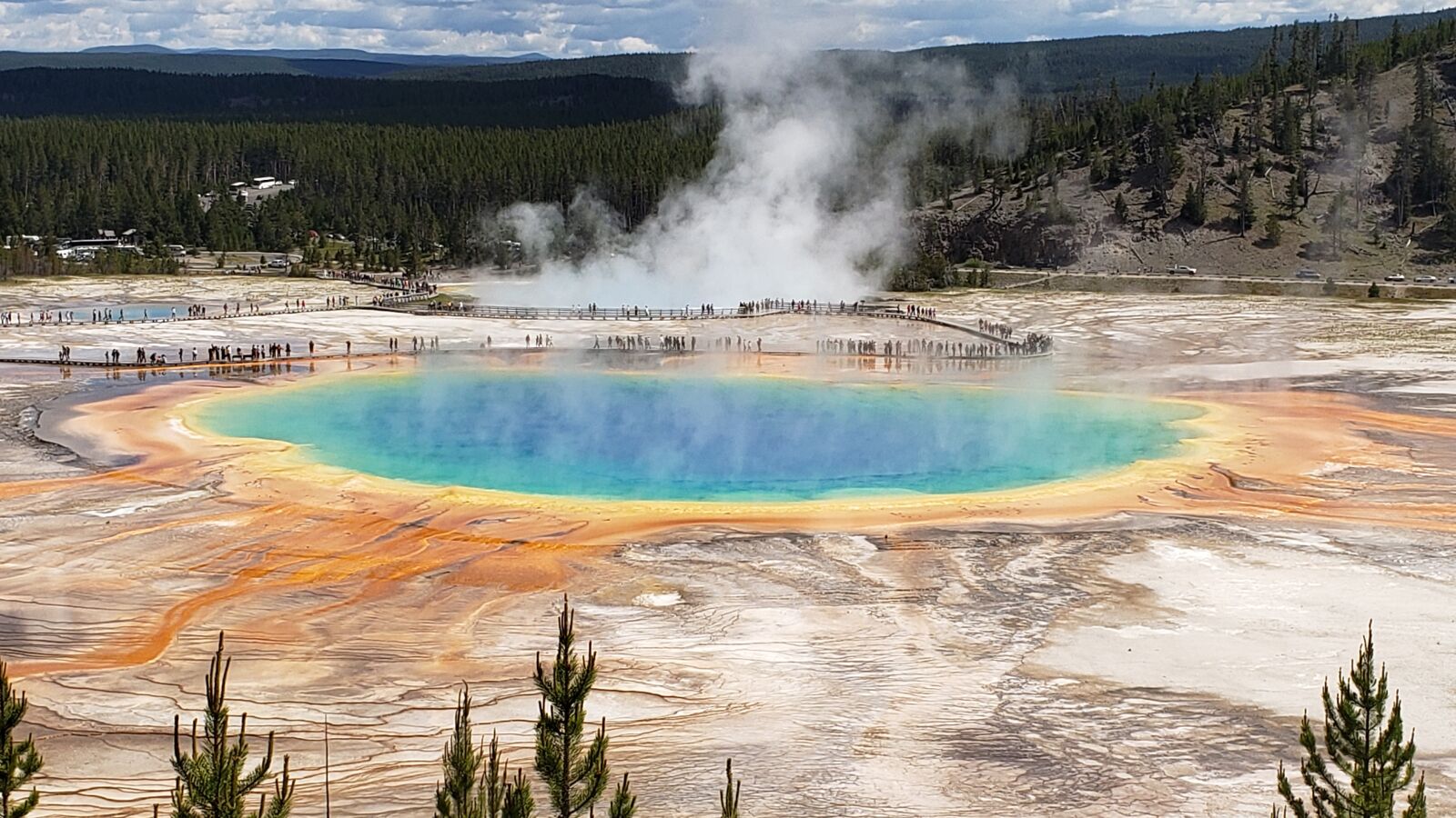 Samsung Galaxy S9 sample photo. Grand prismatic spring, yellowstone photography