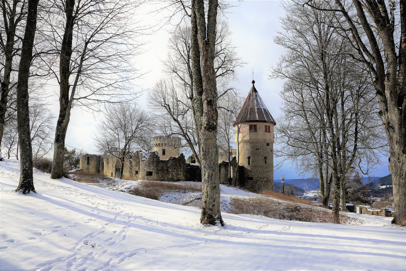 Sony ILCA-77M2 + Sony DT 16-50mm F2.8 SSM sample photo. Honing mountain, castle, ruin photography