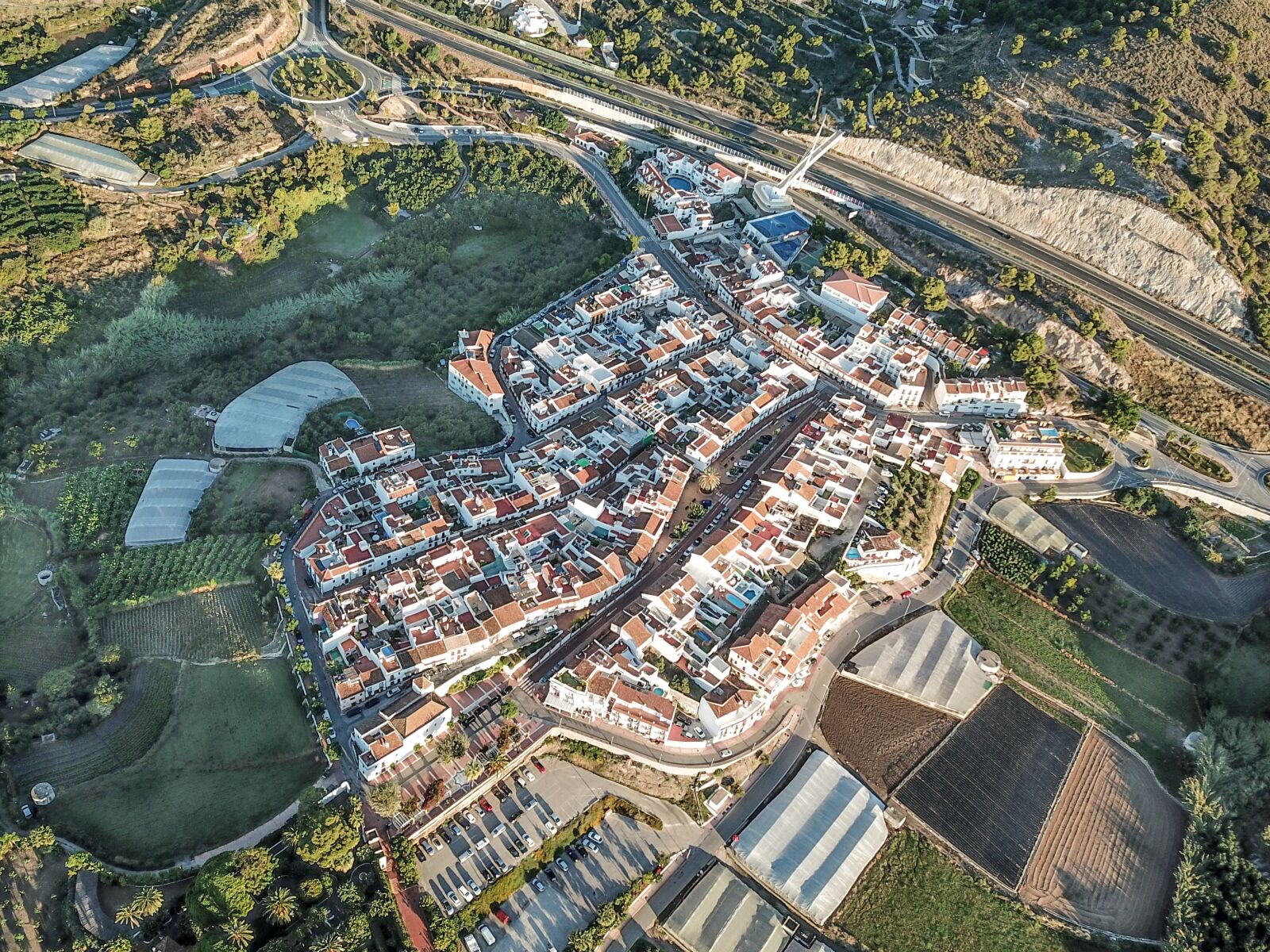 DJI FC220 sample photo. Maro, nerja, road photography