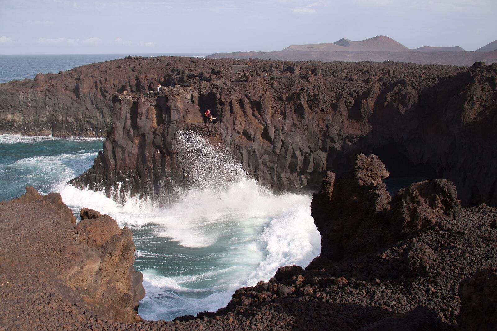 Canon EOS 50D sample photo. Volcano, lava, waves photography