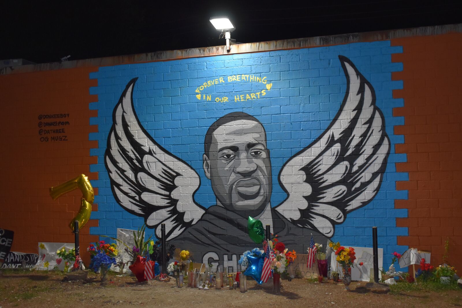 Nikon D3500 sample photo. George floyd, mural, houston photography