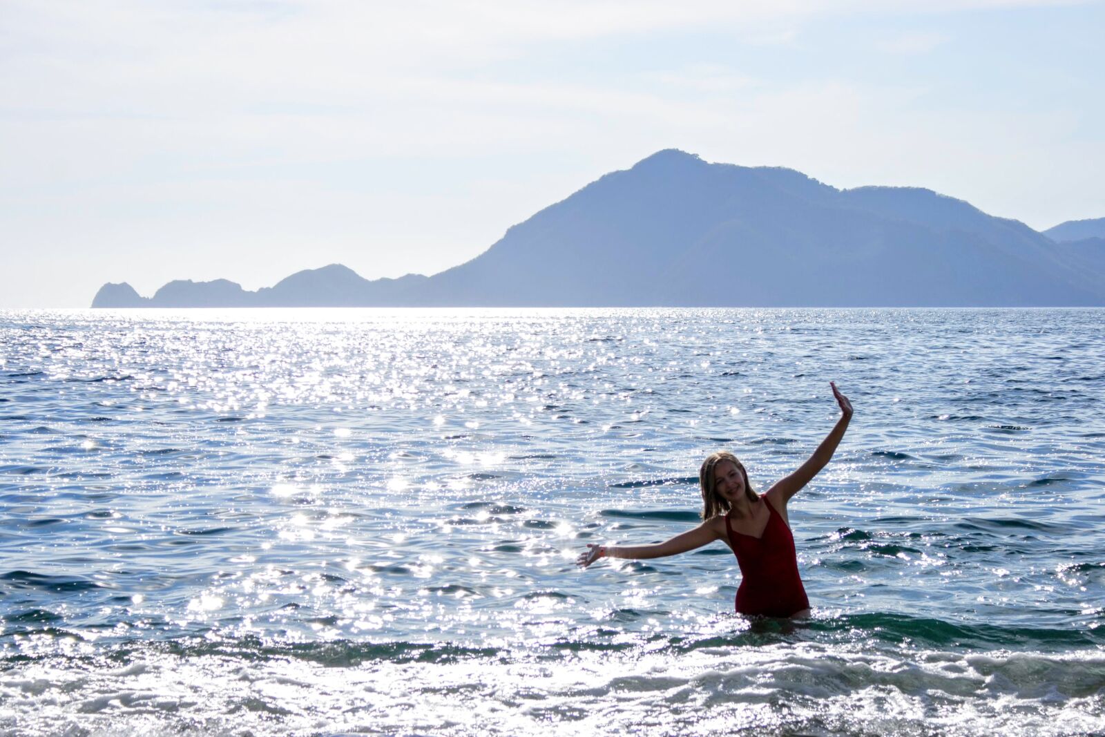Canon EOS 20D sample photo. Beach, mountain, water photography