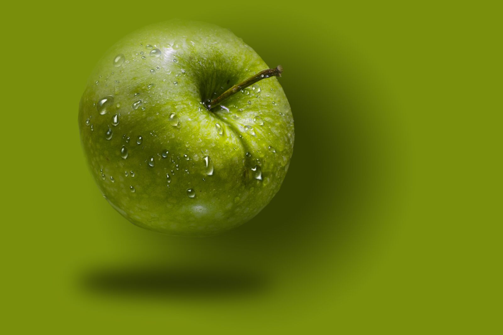 Nikon D3300 sample photo. Apple, drops, green photography