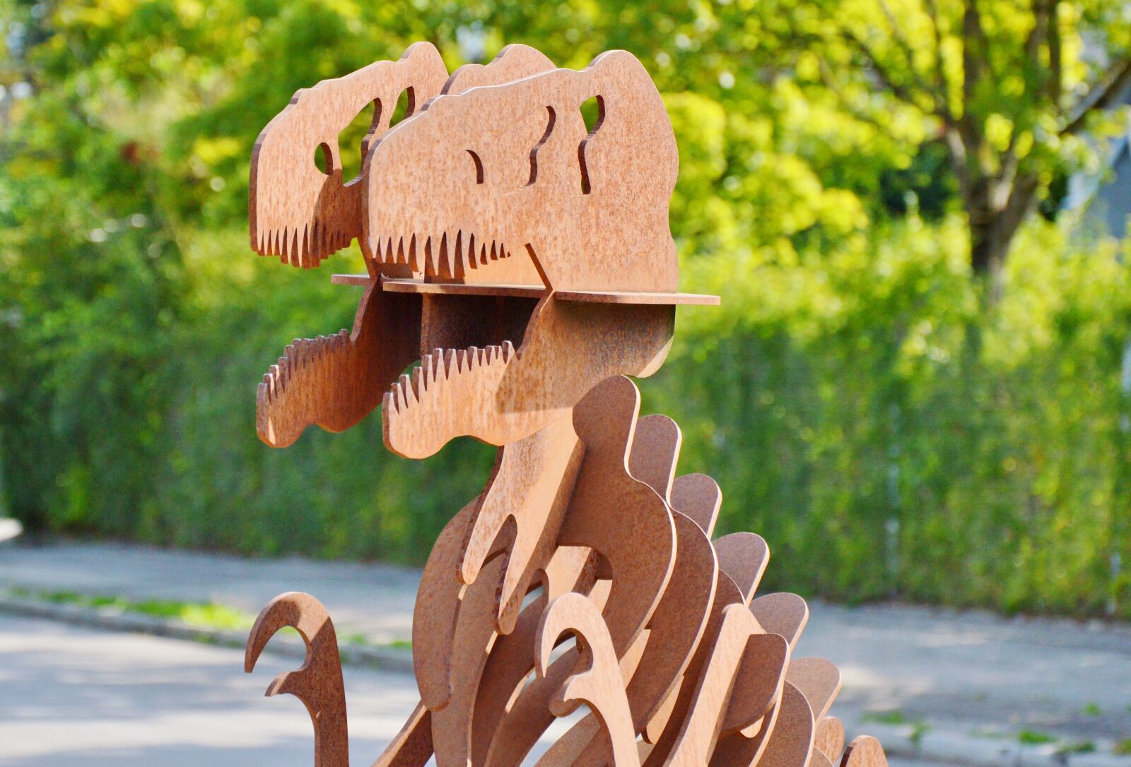 Nikon D3200 sample photo. Dinosaur, sculpture, dino photography