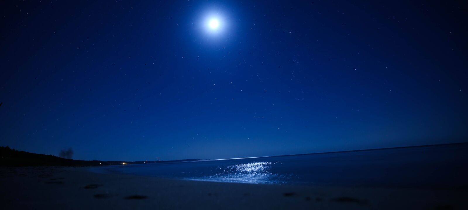 Canon EOS 6D sample photo. Beach, night, moon photography