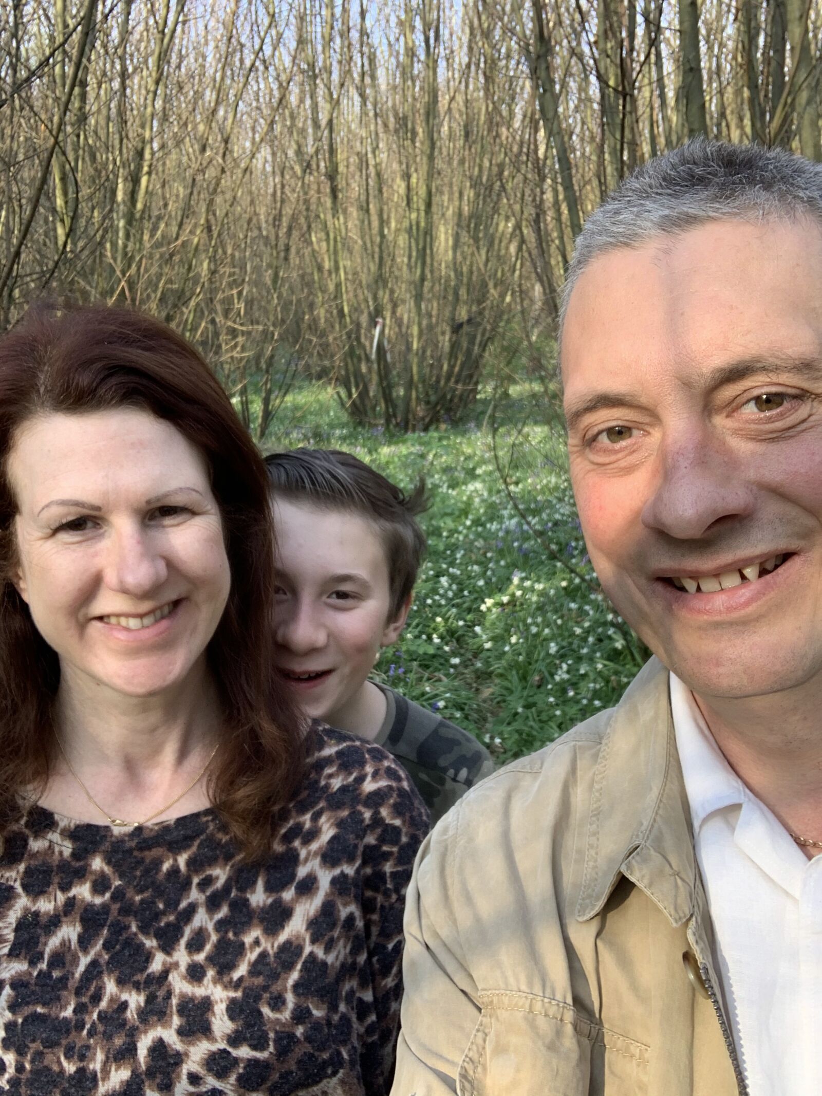 iPhone XR front camera 2.87mm f/2.2 sample photo. Woodland, coppice, bluebells photography
