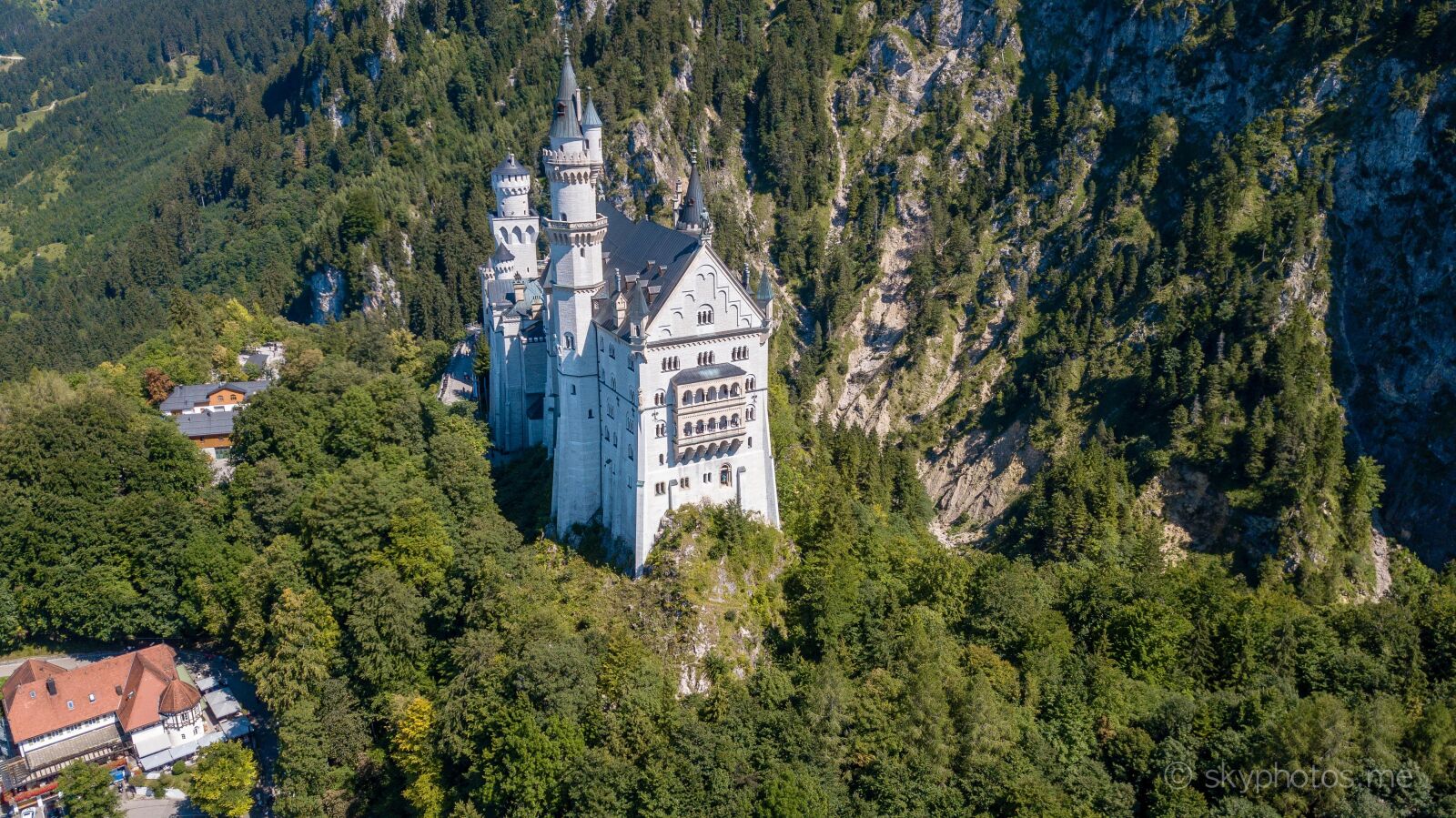 DJI FC220 sample photo. Neuschwanstein, castle, drone photography