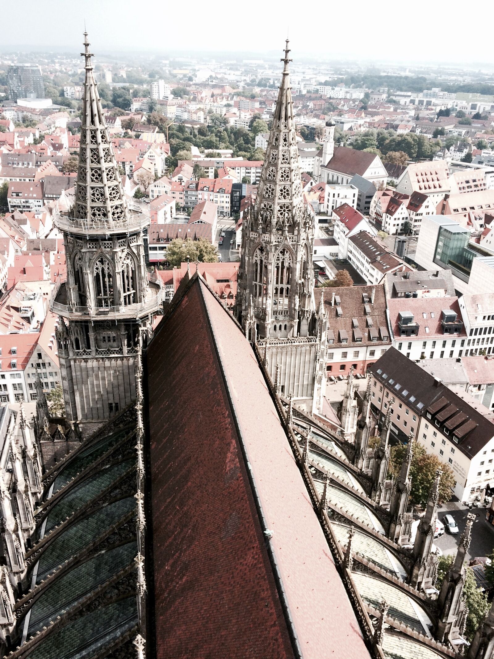 iPhone 5s back camera 4.15mm f/2.2 sample photo. View, ulm cathedral, panorama photography