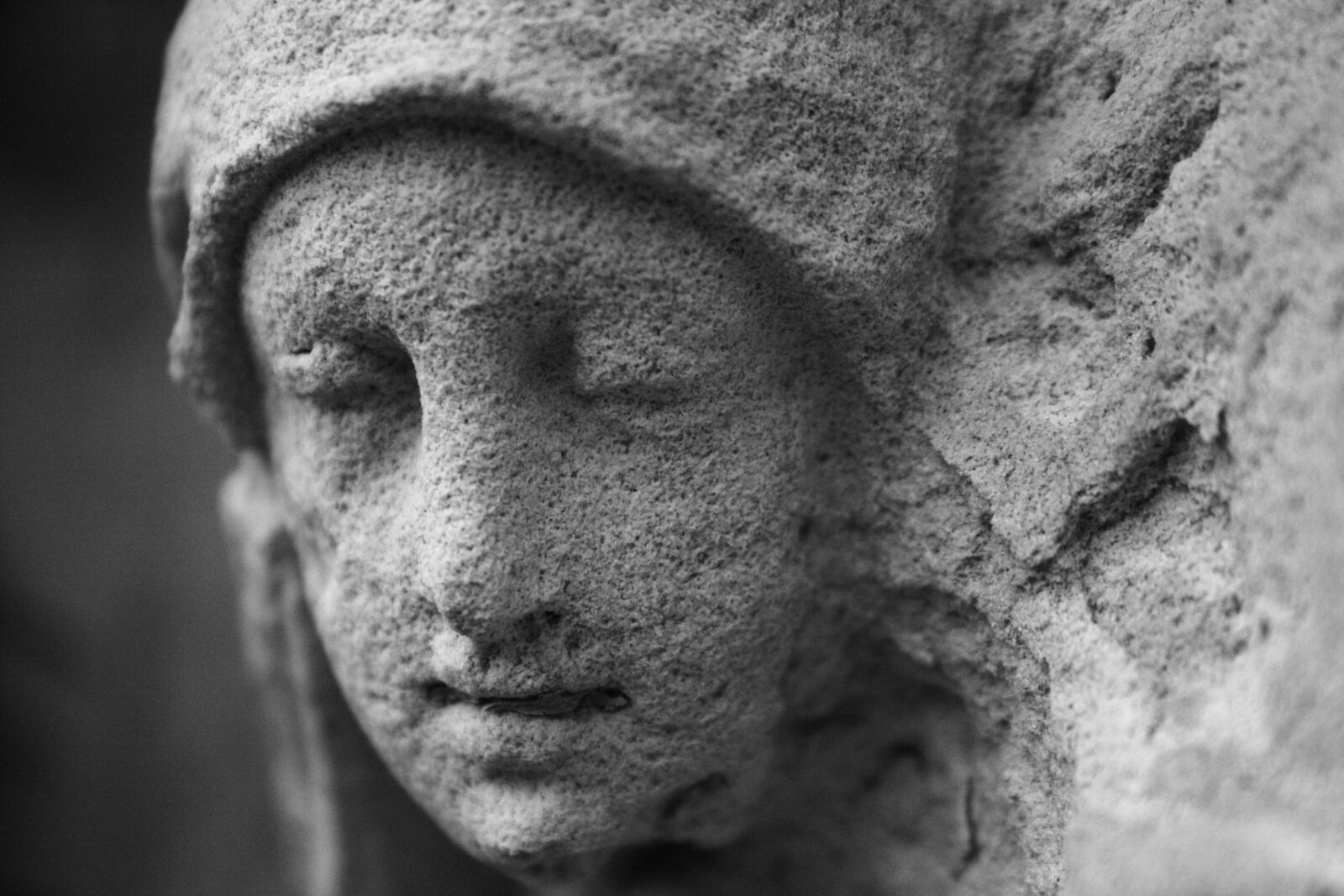 Canon EOS 400D (EOS Digital Rebel XTi / EOS Kiss Digital X) sample photo. The statue of, face photography