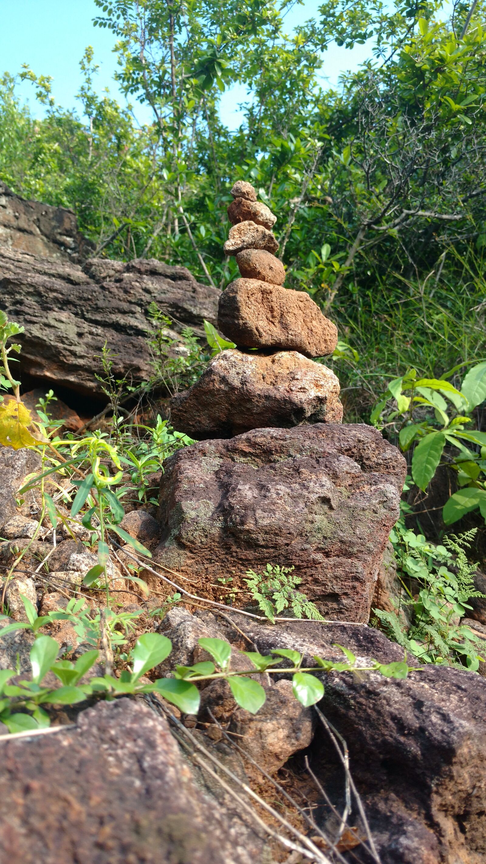 Motorola Moto X Play sample photo. Stone balancing, hills, tress photography