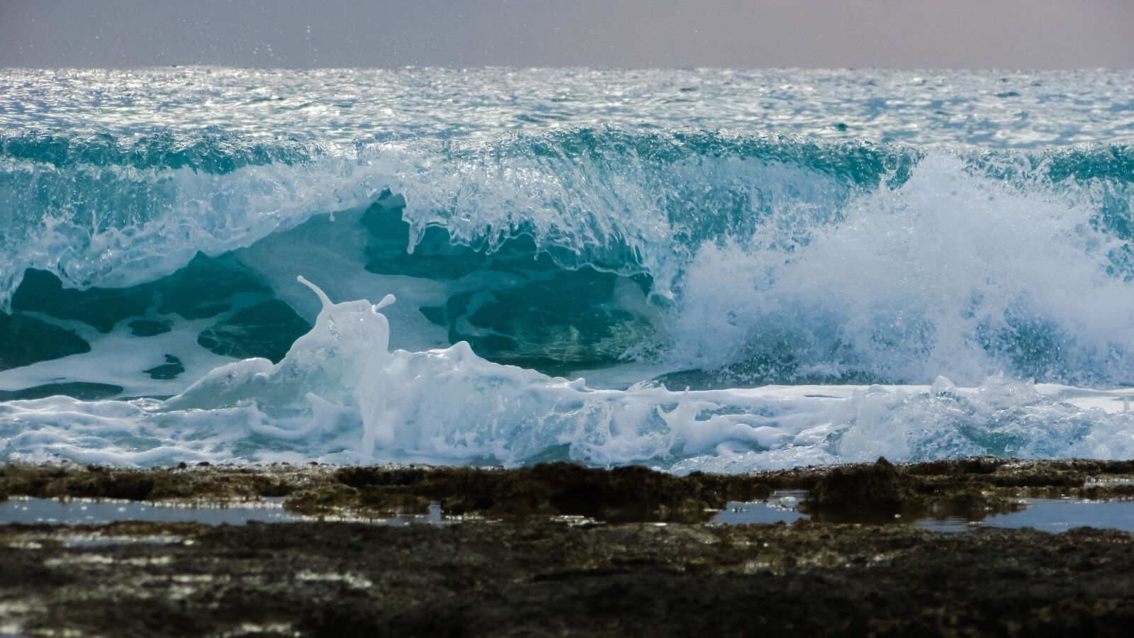 Canon PowerShot SX400 IS sample photo. Wave, smashing, foam photography