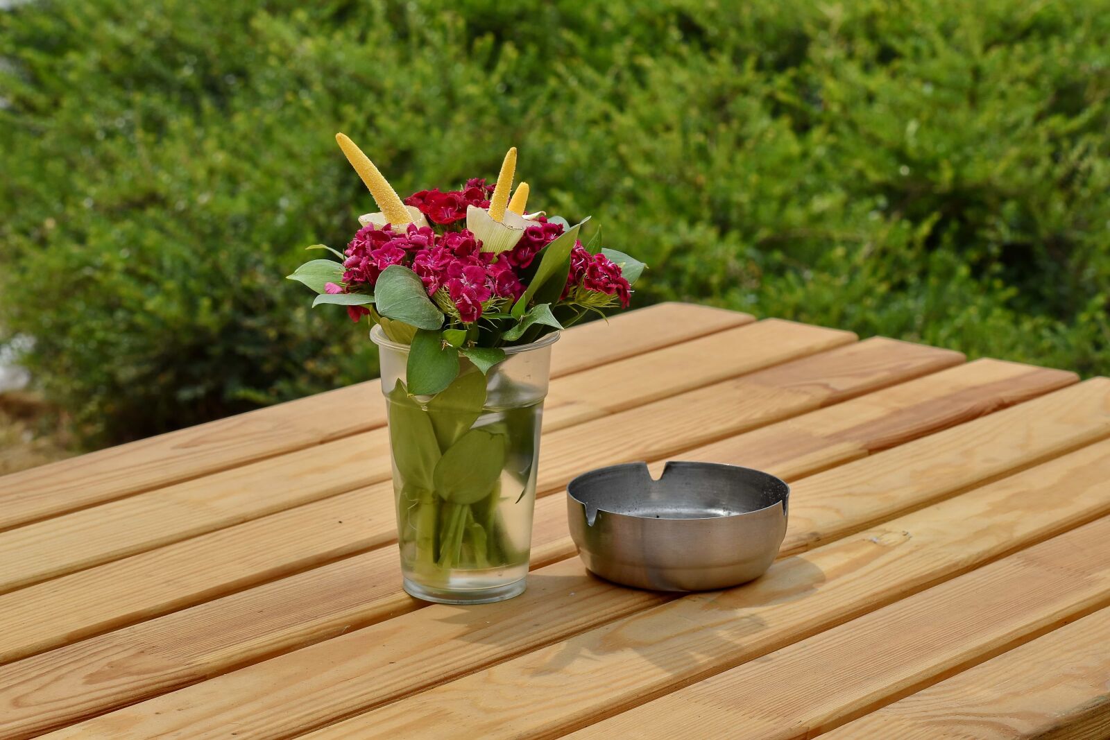 Nikon D5500 sample photo. Ashtray, bouquet, still life photography