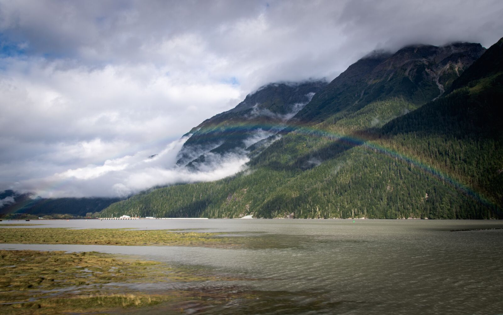 Nikon D5500 sample photo. Mountains, rainbow, lake photography
