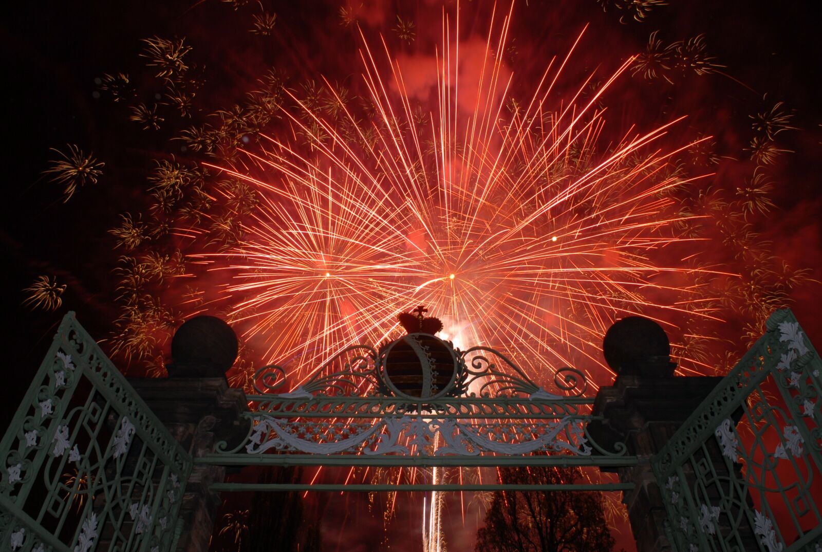 Nikon D200 sample photo. Fireworks, gotha, orangery photography