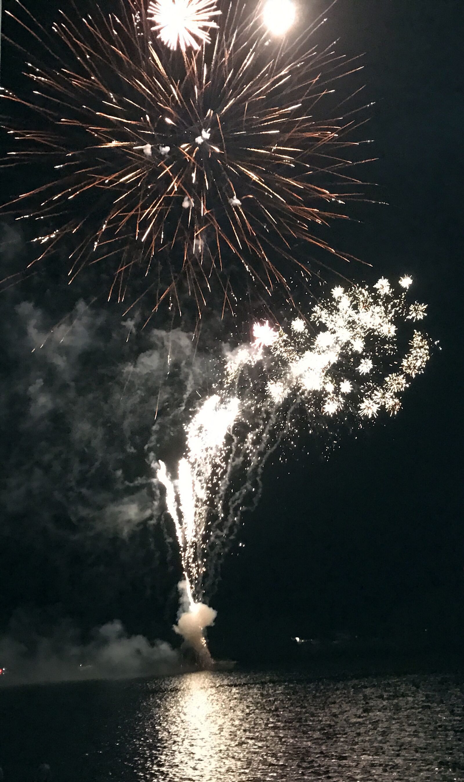 Apple iPhone 7 sample photo. Fireworks, river, new years photography
