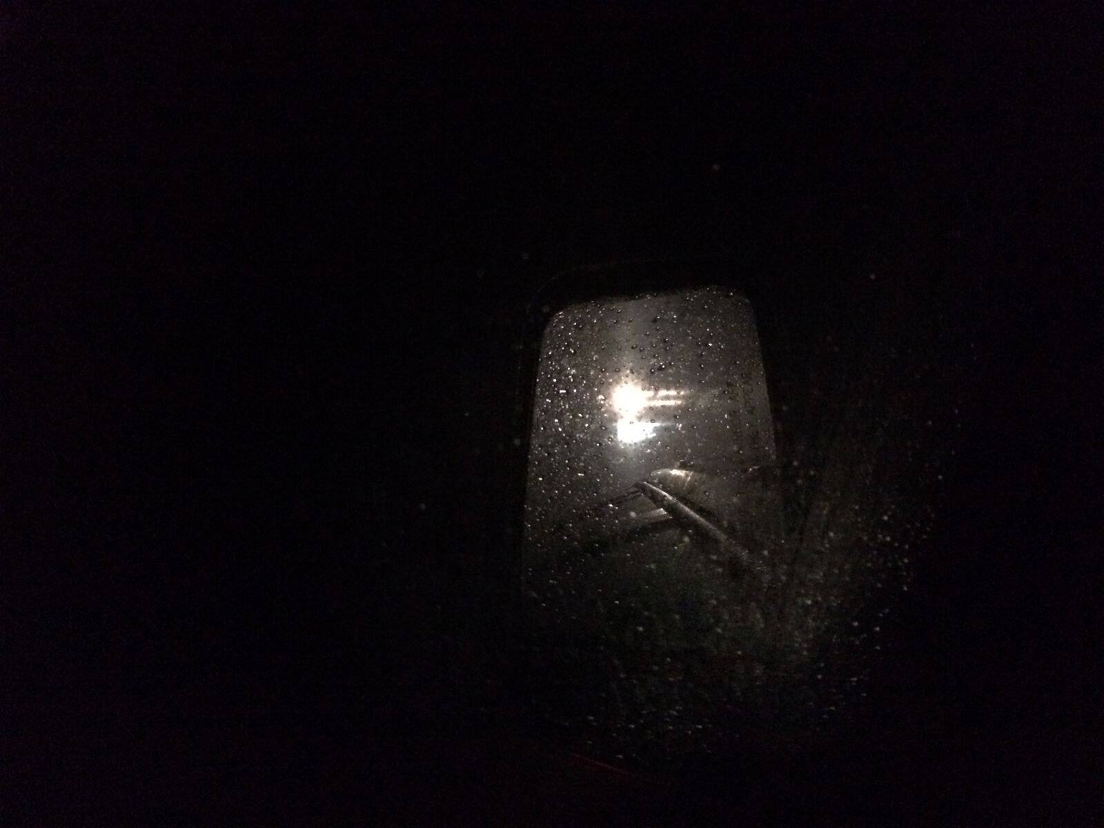 Apple iPhone 5s sample photo. Car, mirror, night, rain photography